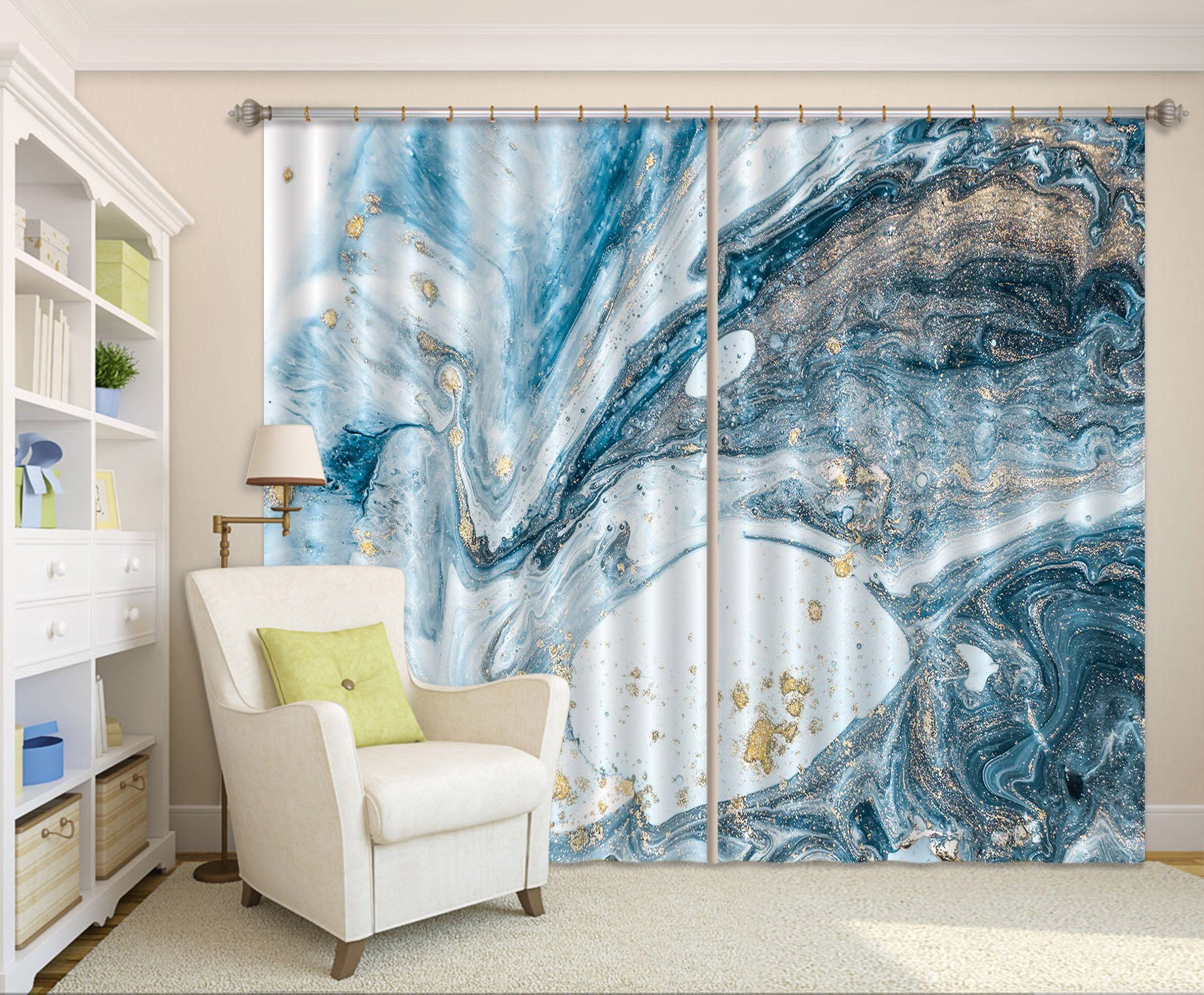 3D Mobile Abstract Painting 66 Curtains Drapes Curtains AJ Creativity Home