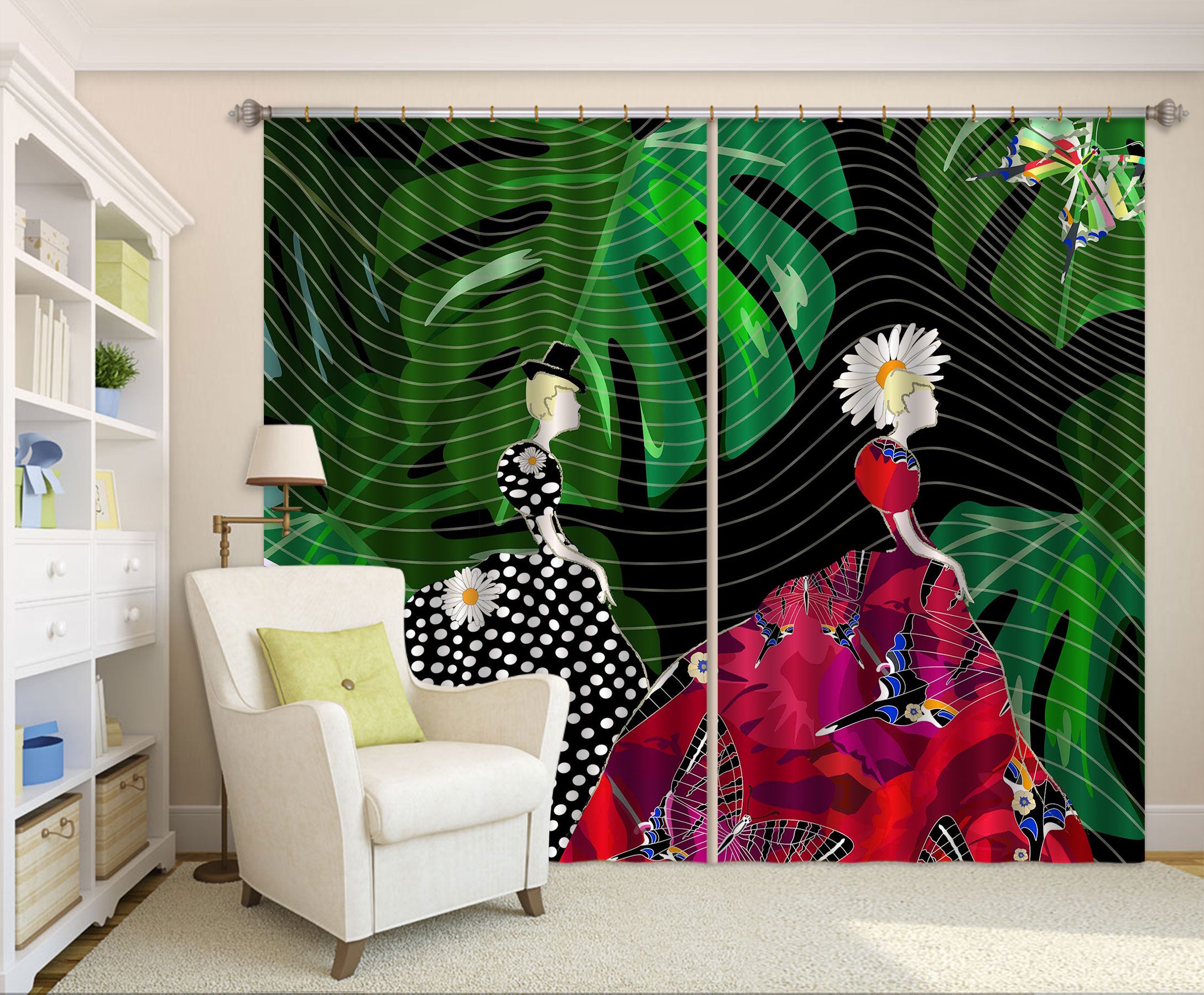 3D Forest Model 037 Curtains Drapes