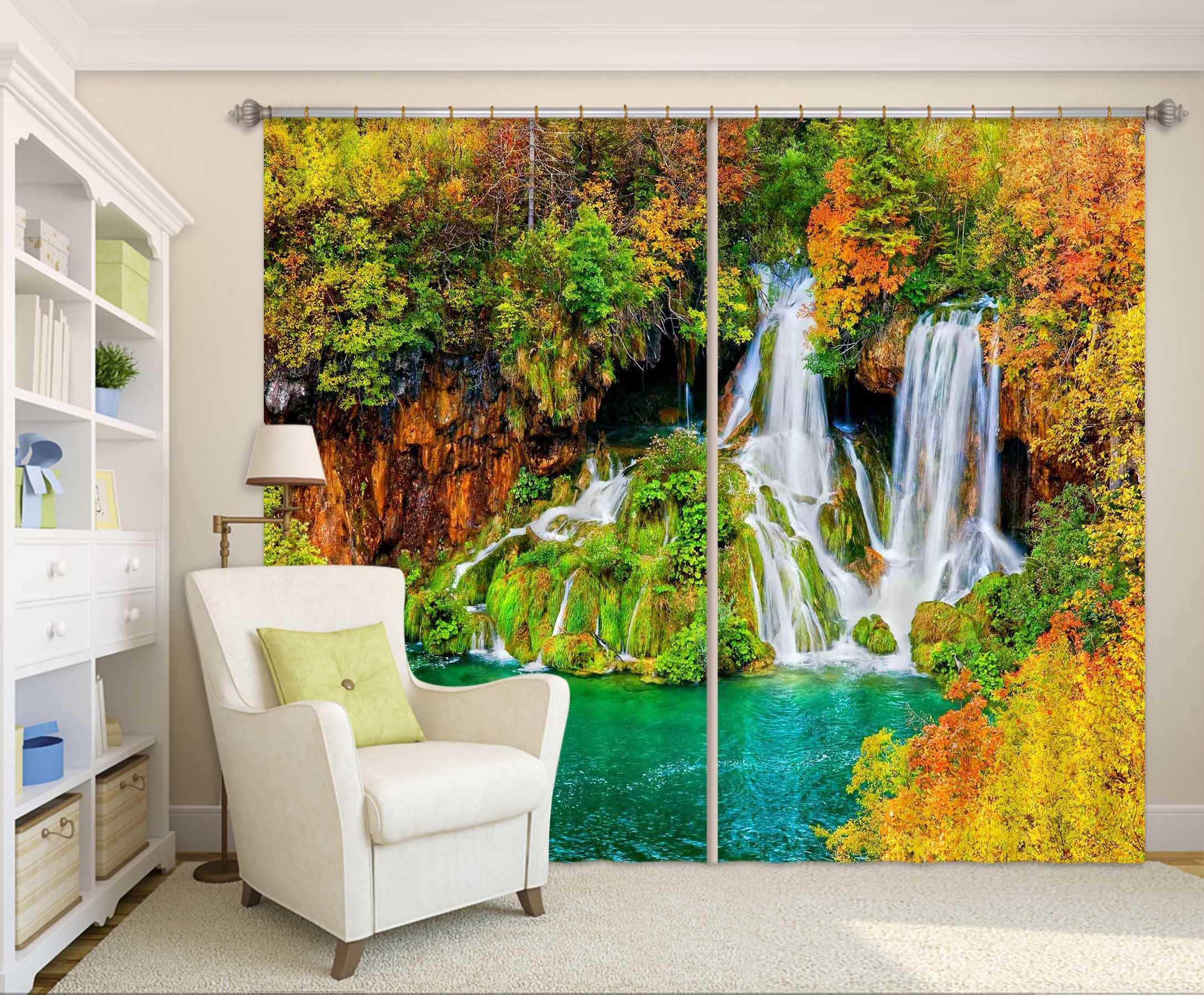 3D Autumn Valley 825 Curtains Drapes Wallpaper AJ Wallpaper