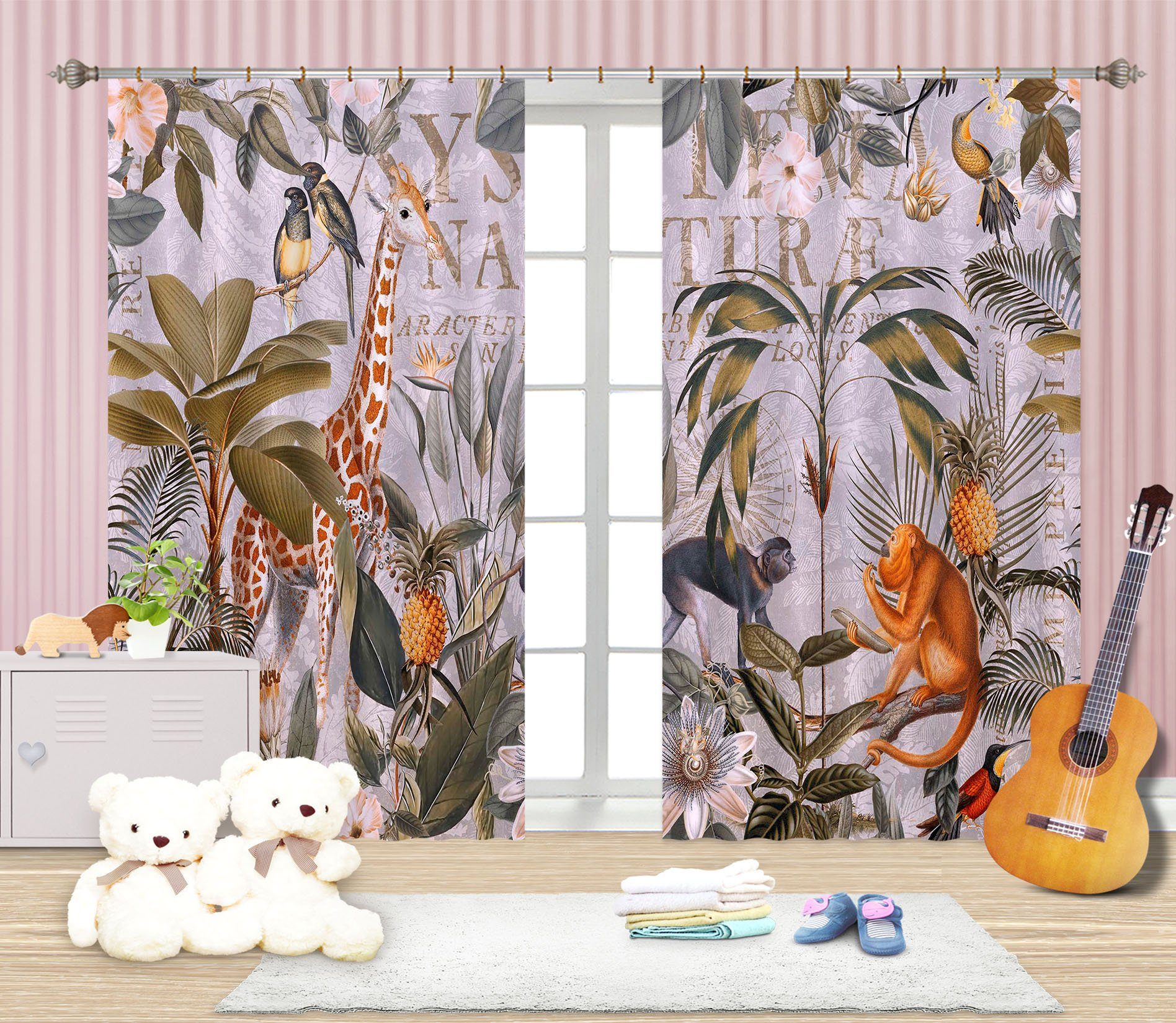 3D Animal Home 078 Andrea haase Curtain Curtains Drapes Curtains AJ Creativity Home