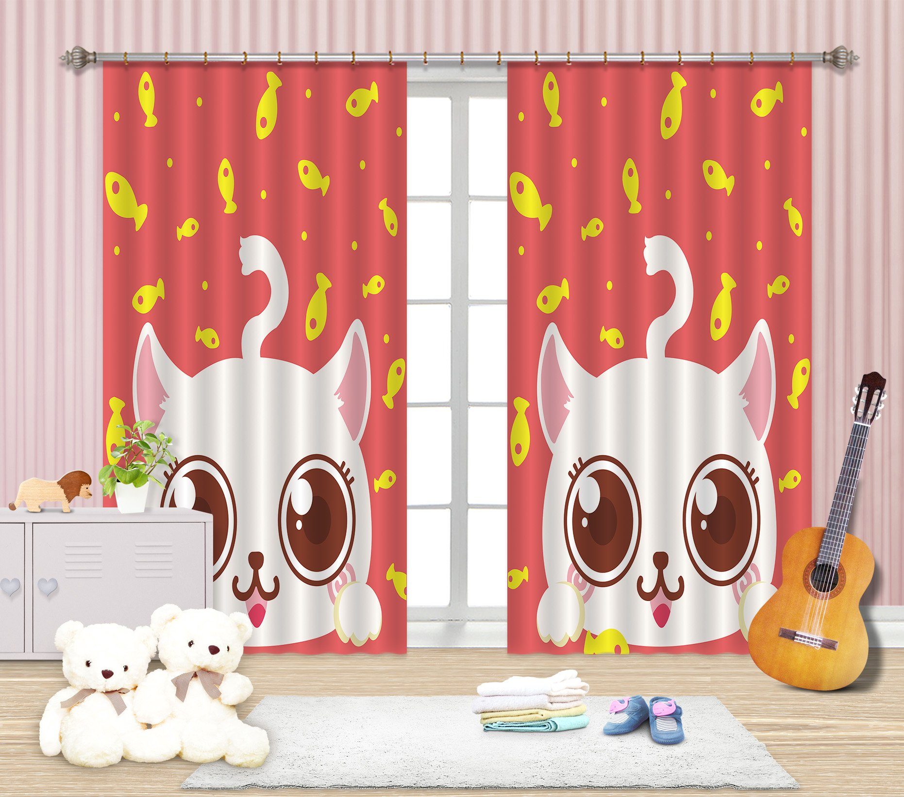 3D Lovely Animal 2343 Curtains Drapes Wallpaper AJ Wallpaper
