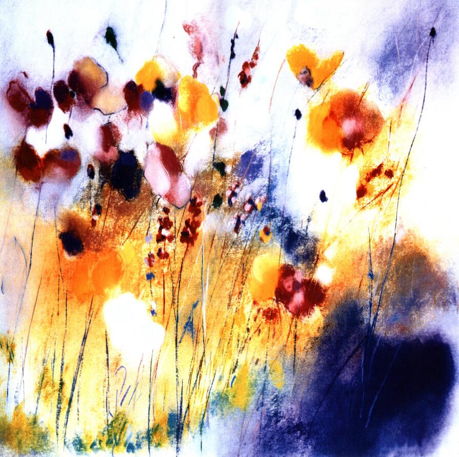 Colorful Flowers Painting Wallpaper AJ Wallpaper 2