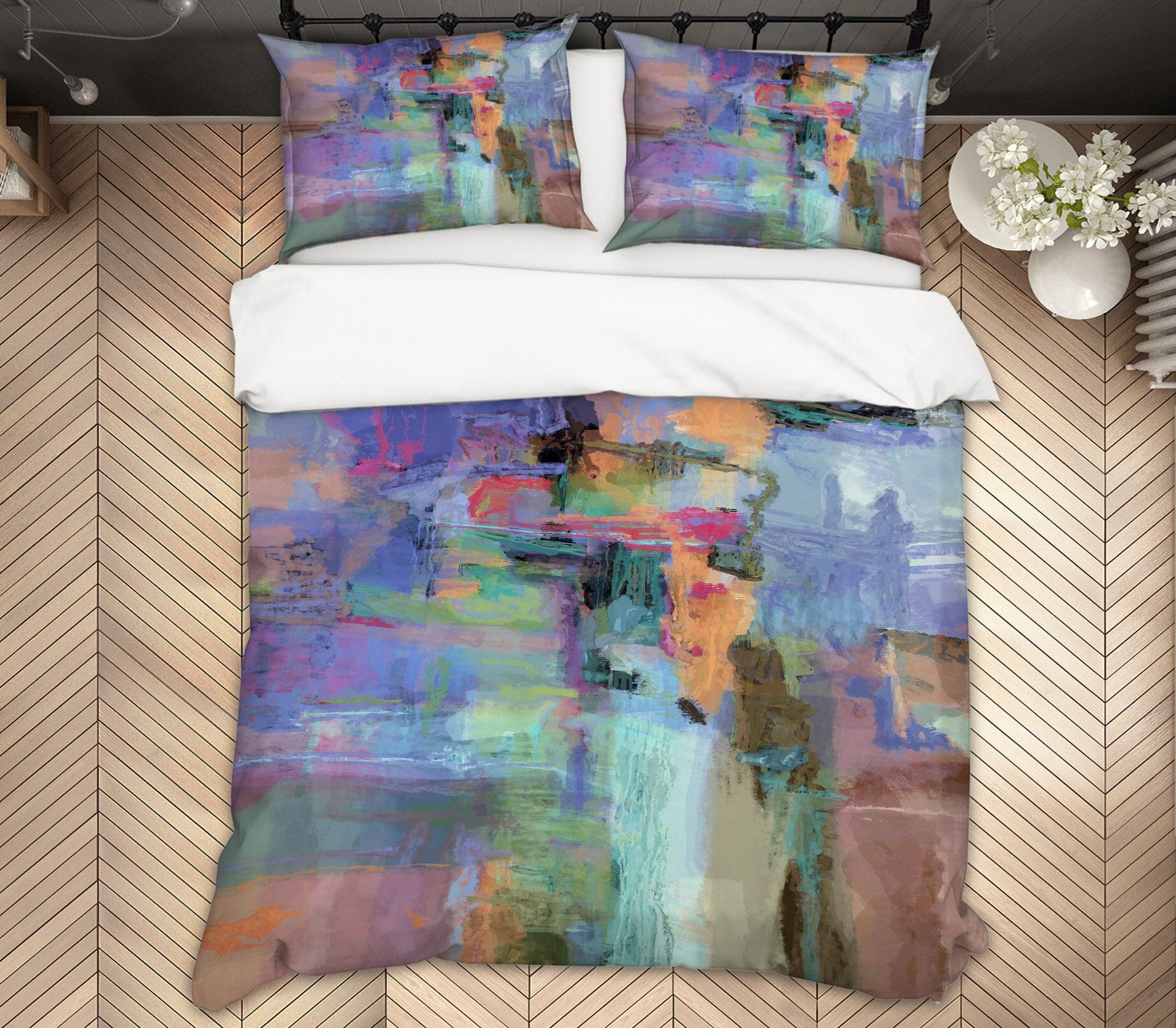 3D Purple Pattern 1021 Michael Tienhaara Bedding Bed Pillowcases Quilt Quiet Covers AJ Creativity Home