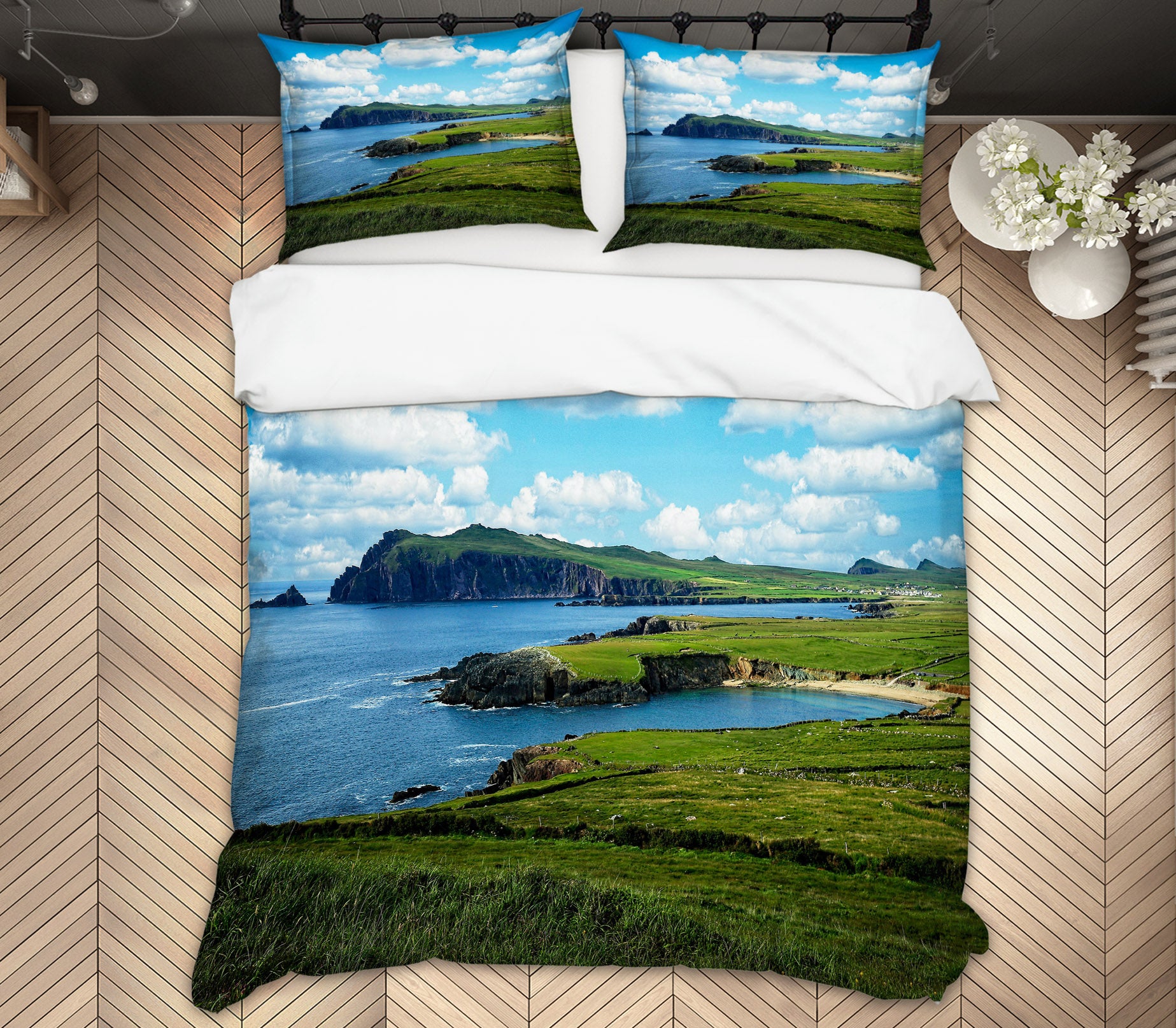 3D Ocean Lawn Rock 8690 Kathy Barefield Bedding Bed Pillowcases Quilt