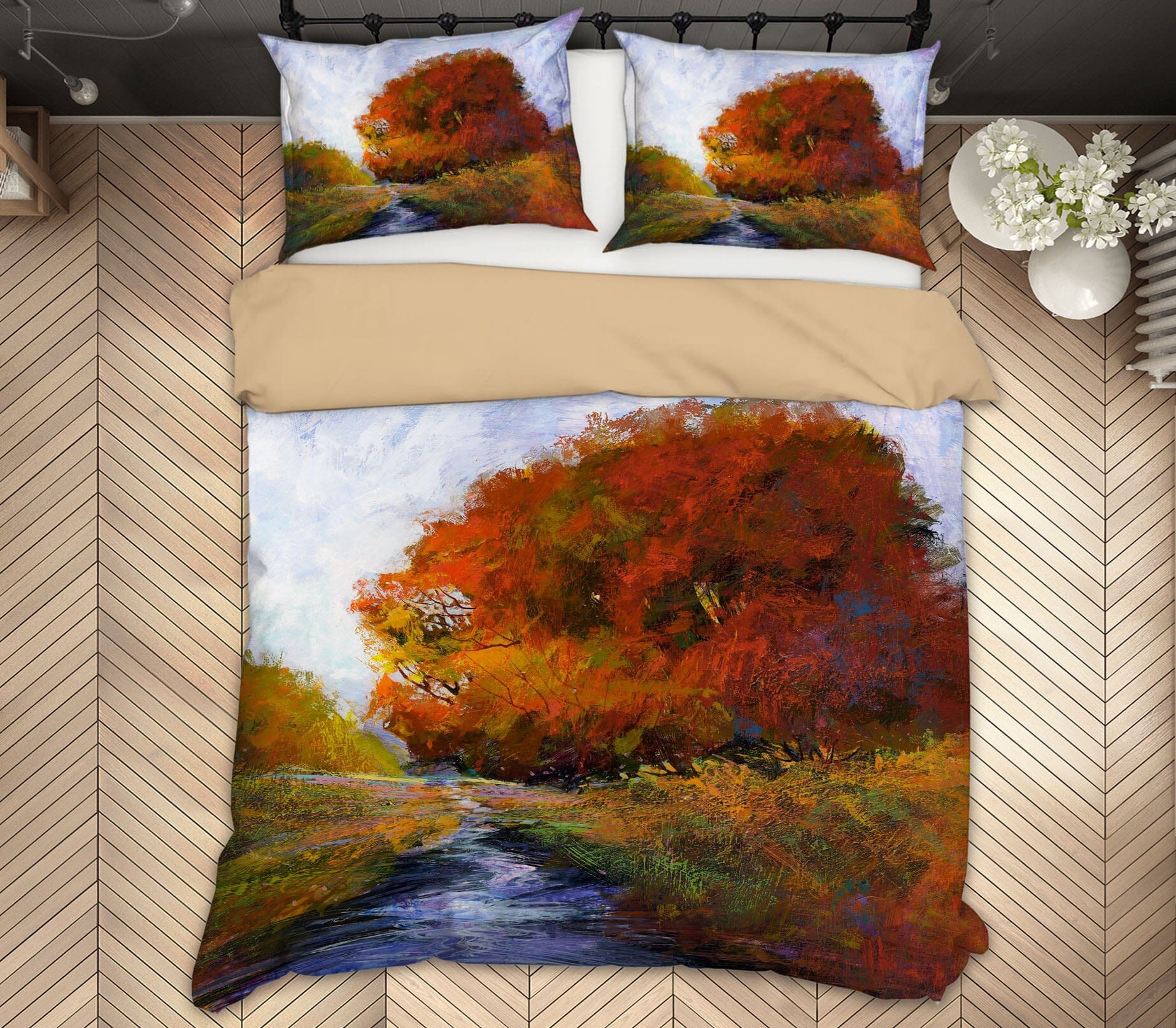 3D Autumn River 1002 Michael Tienhaara Bedding Bed Pillowcases Quilt Quiet Covers AJ Creativity Home
