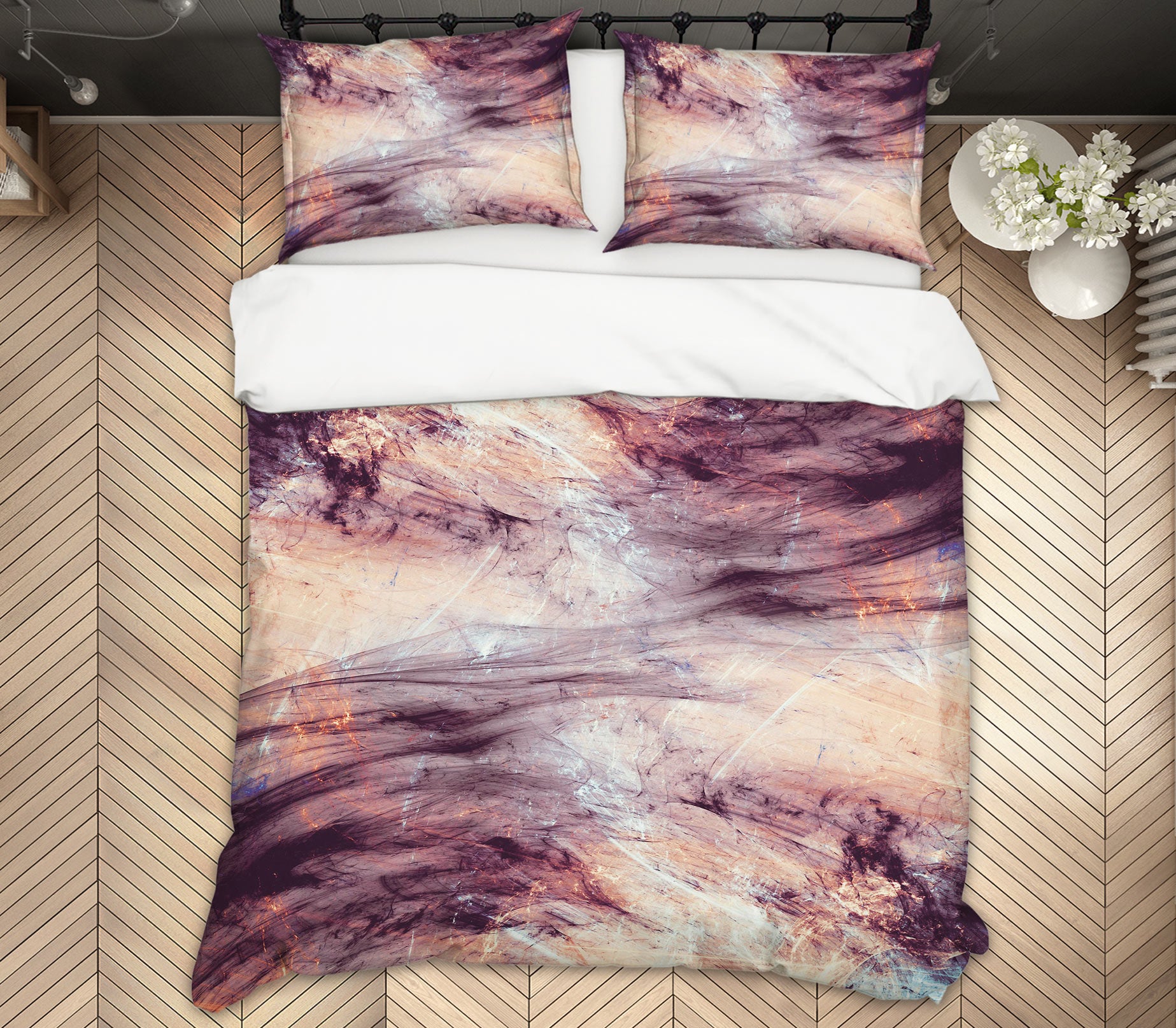 3D Brown Texture 12043 Bed Pillowcases Quilt