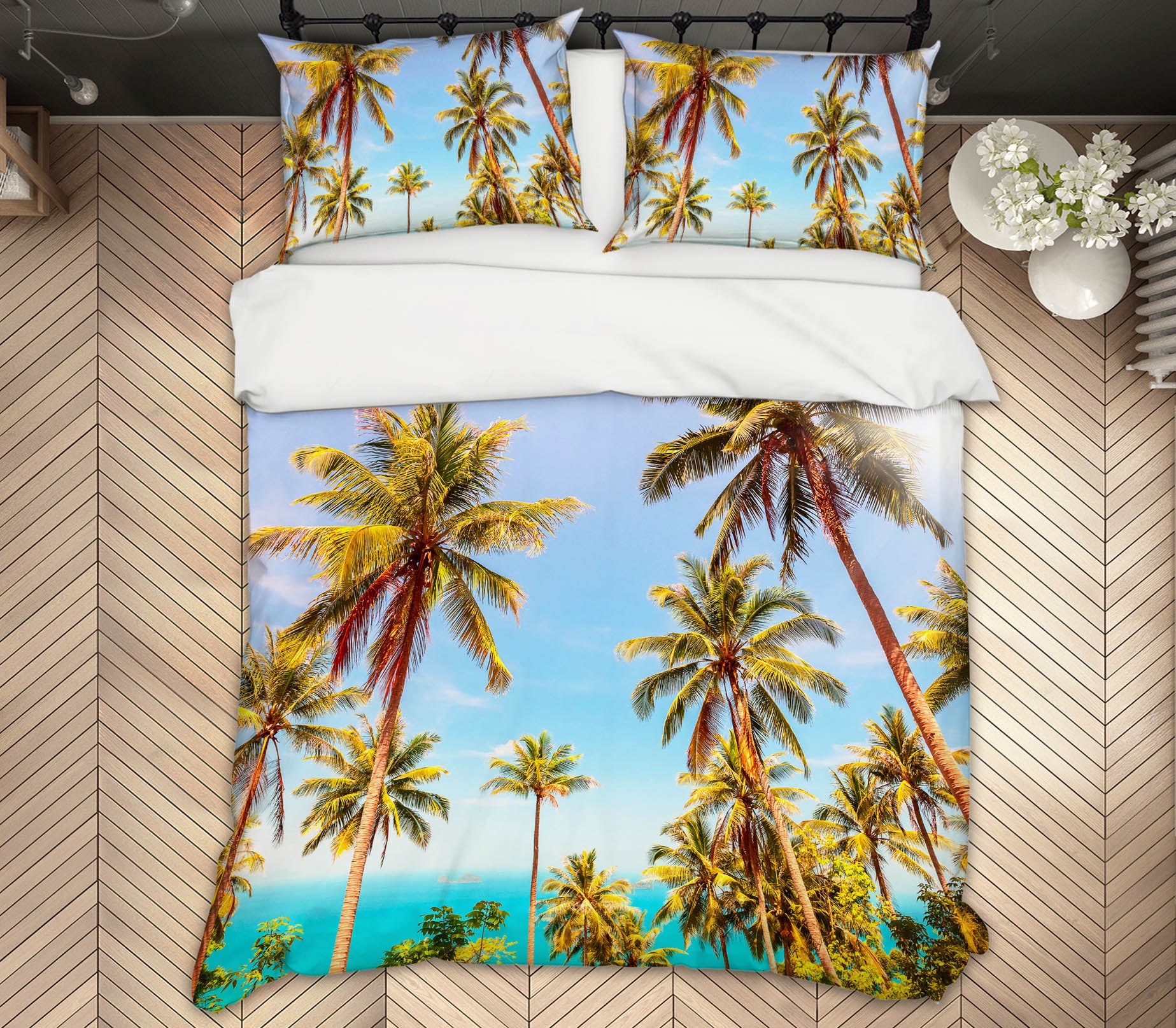 3D Coconut Grove 61130 Bed Pillowcases Quilt