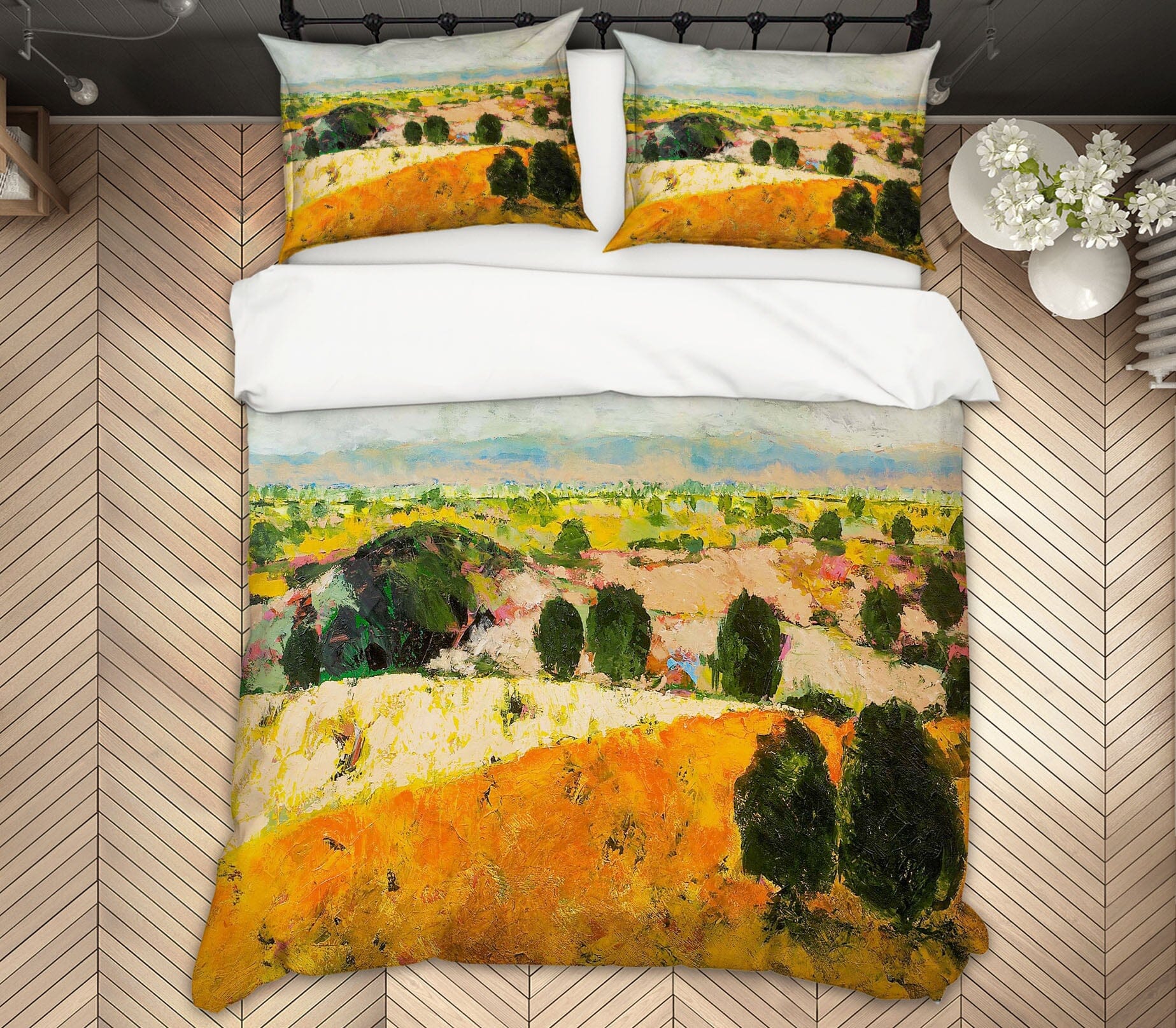 3D Orange Hillside 1032 Allan P. Friedlander Bedding Bed Pillowcases Quilt Quiet Covers AJ Creativity Home