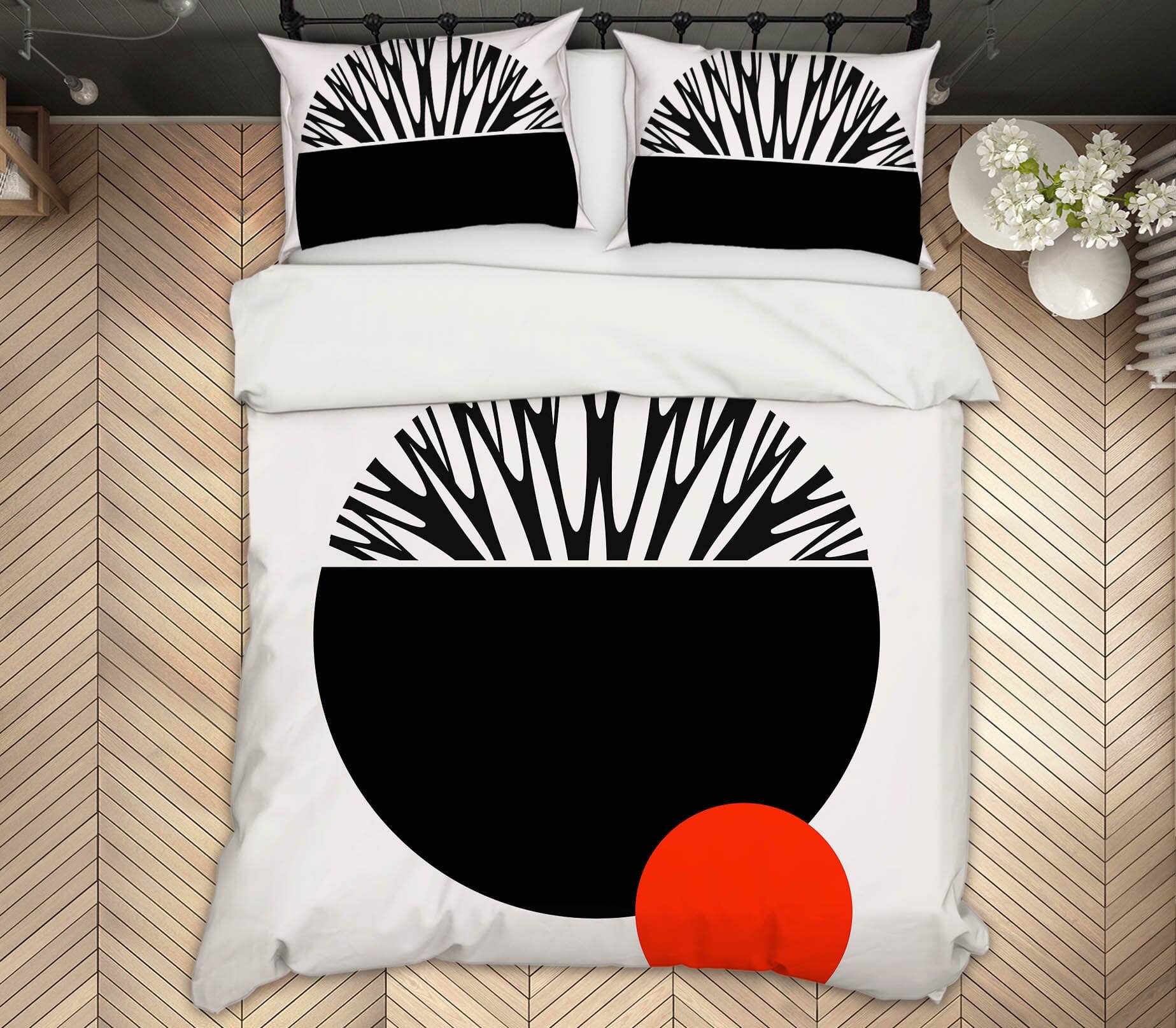 3D Black Circle 109 Boris Draschoff Bedding Bed Pillowcases Quilt Quiet Covers AJ Creativity Home