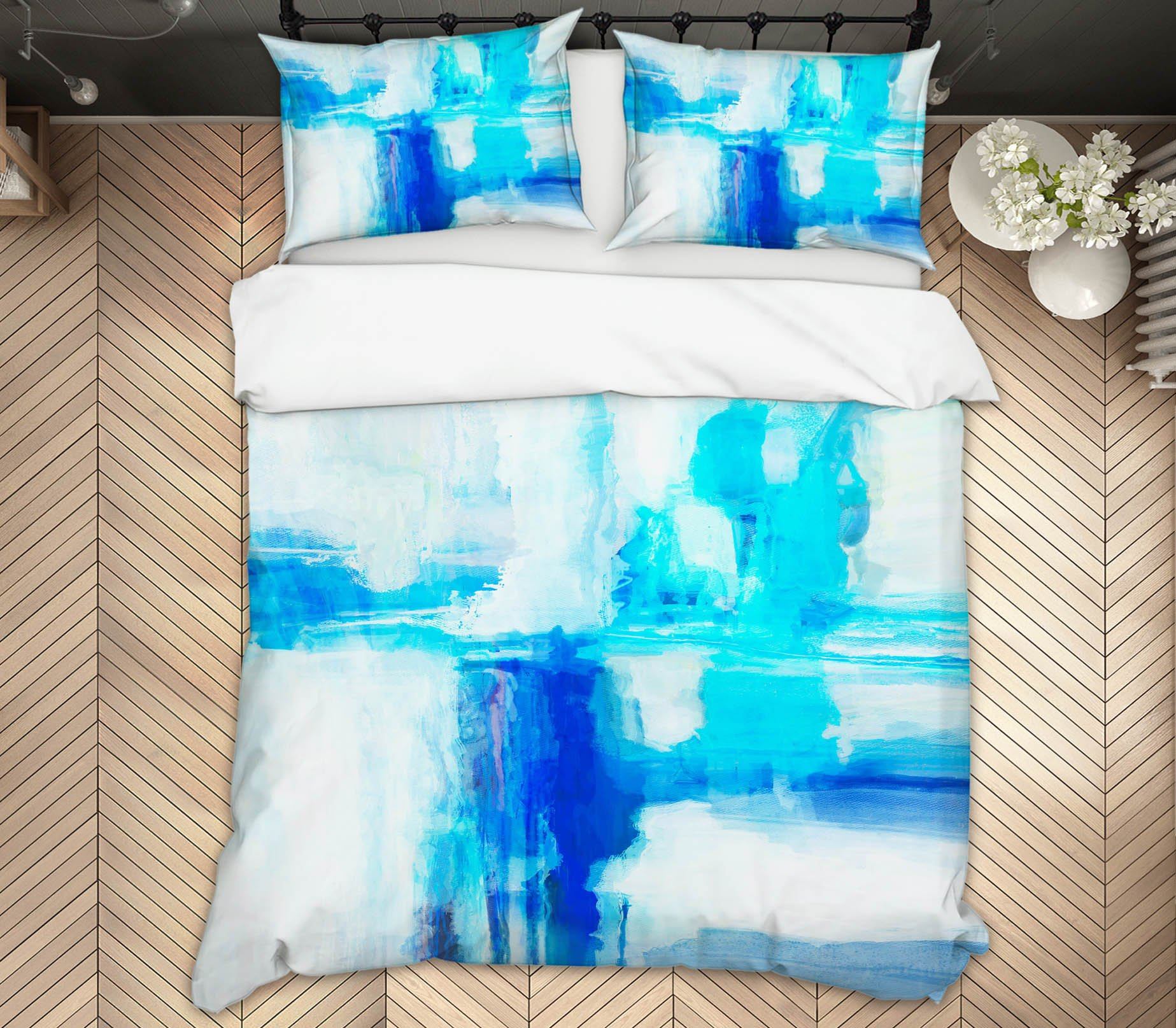 3D Blue Graffiti 2124 Michael Tienhaara Bedding Bed Pillowcases Quilt Quiet Covers AJ Creativity Home