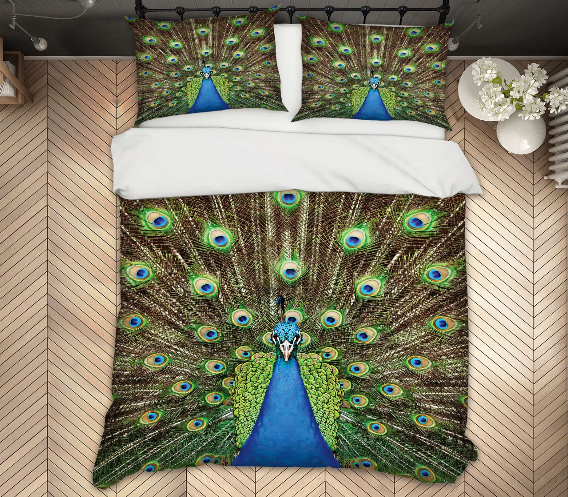 3D Peacock 60006 Bed Pillowcases Quilt