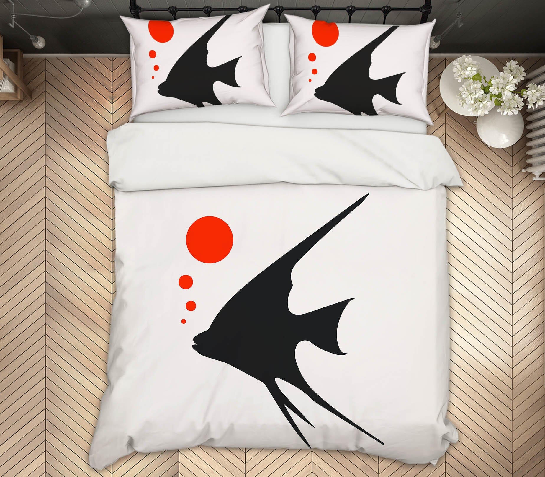 3D Black Fish 116 Boris Draschoff Bedding Bed Pillowcases Quilt Quiet Covers AJ Creativity Home
