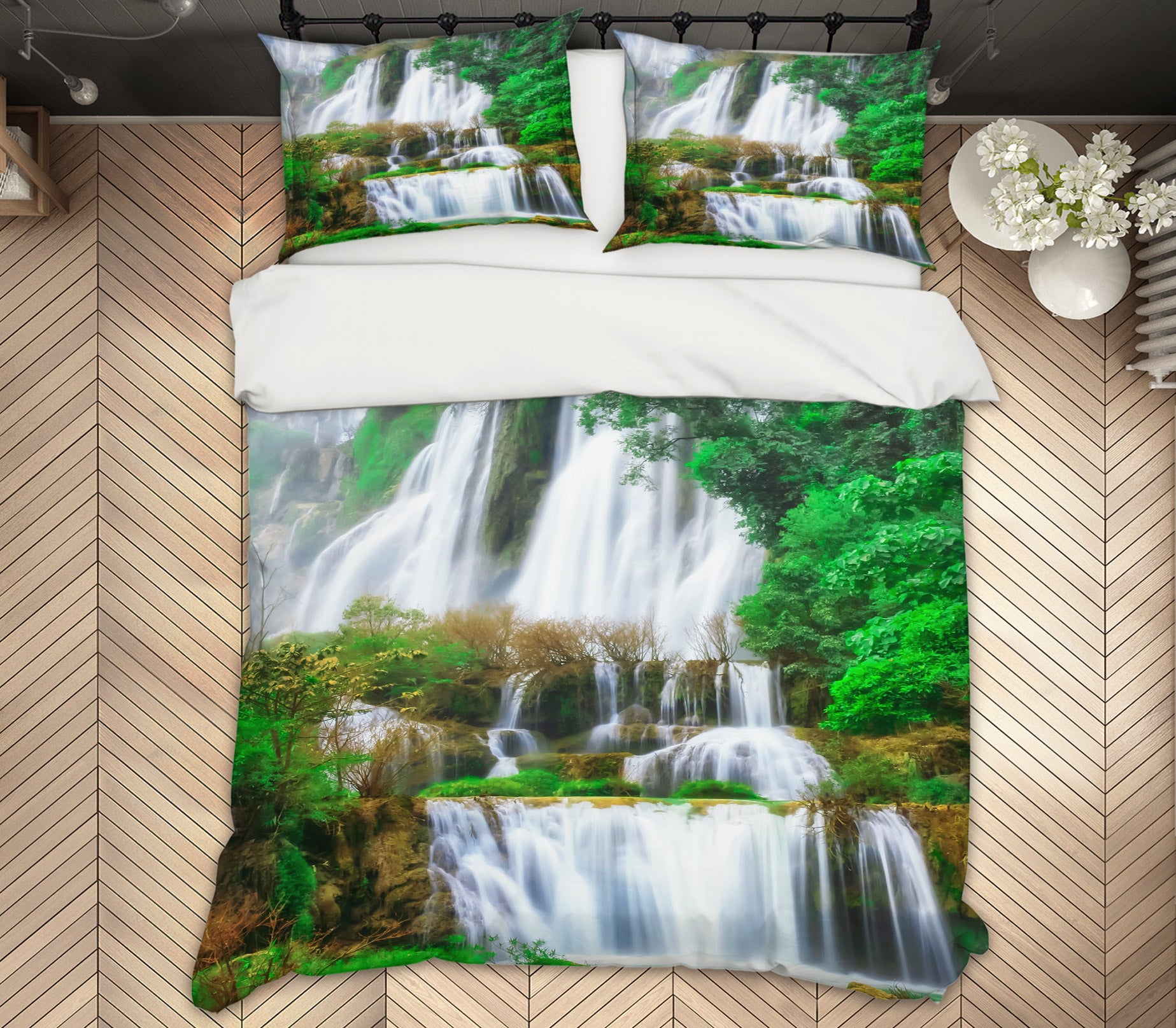 3D Waterfall 15163 Bed Pillowcases Quilt