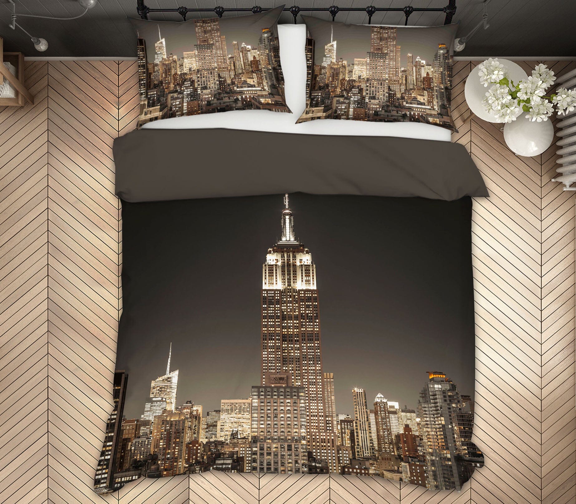 3D Neon Building 1020 Assaf Frank Bedding Bed Pillowcases Quilt Quiet Covers AJ Creativity Home