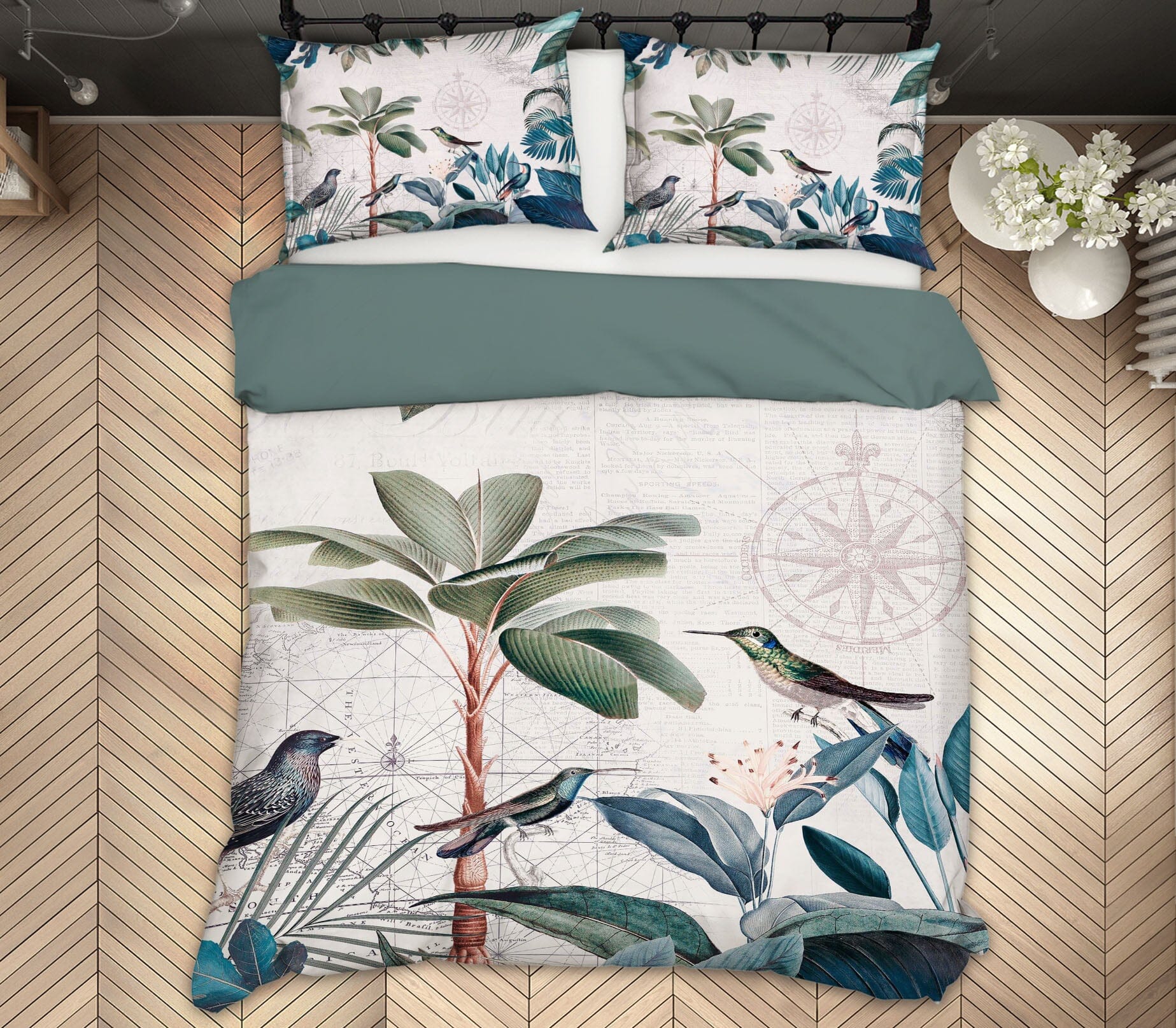 3D Birds Playing 123 Andrea haase Bedding Bed Pillowcases Quilt Quiet Covers AJ Creativity Home