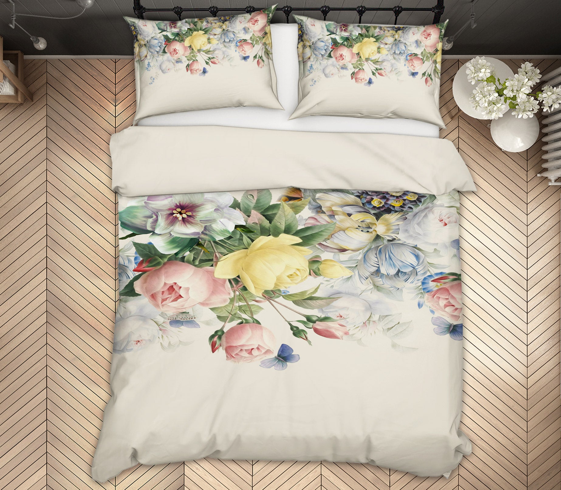 3D Flower Bush 12063 Bed Pillowcases Quilt