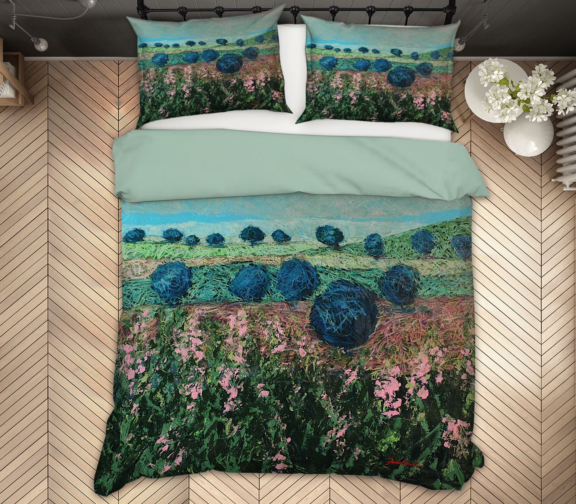 3D Green Meadow 1008 Allan P. Friedlander Bedding Bed Pillowcases Quilt Quiet Covers AJ Creativity Home