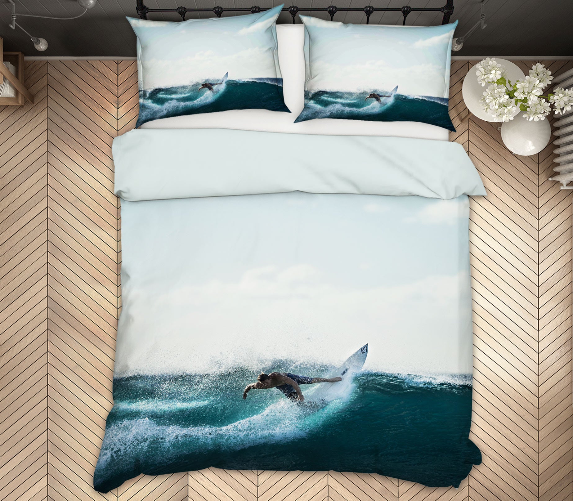 3D Surf 14196 Bed Pillowcases Quilt