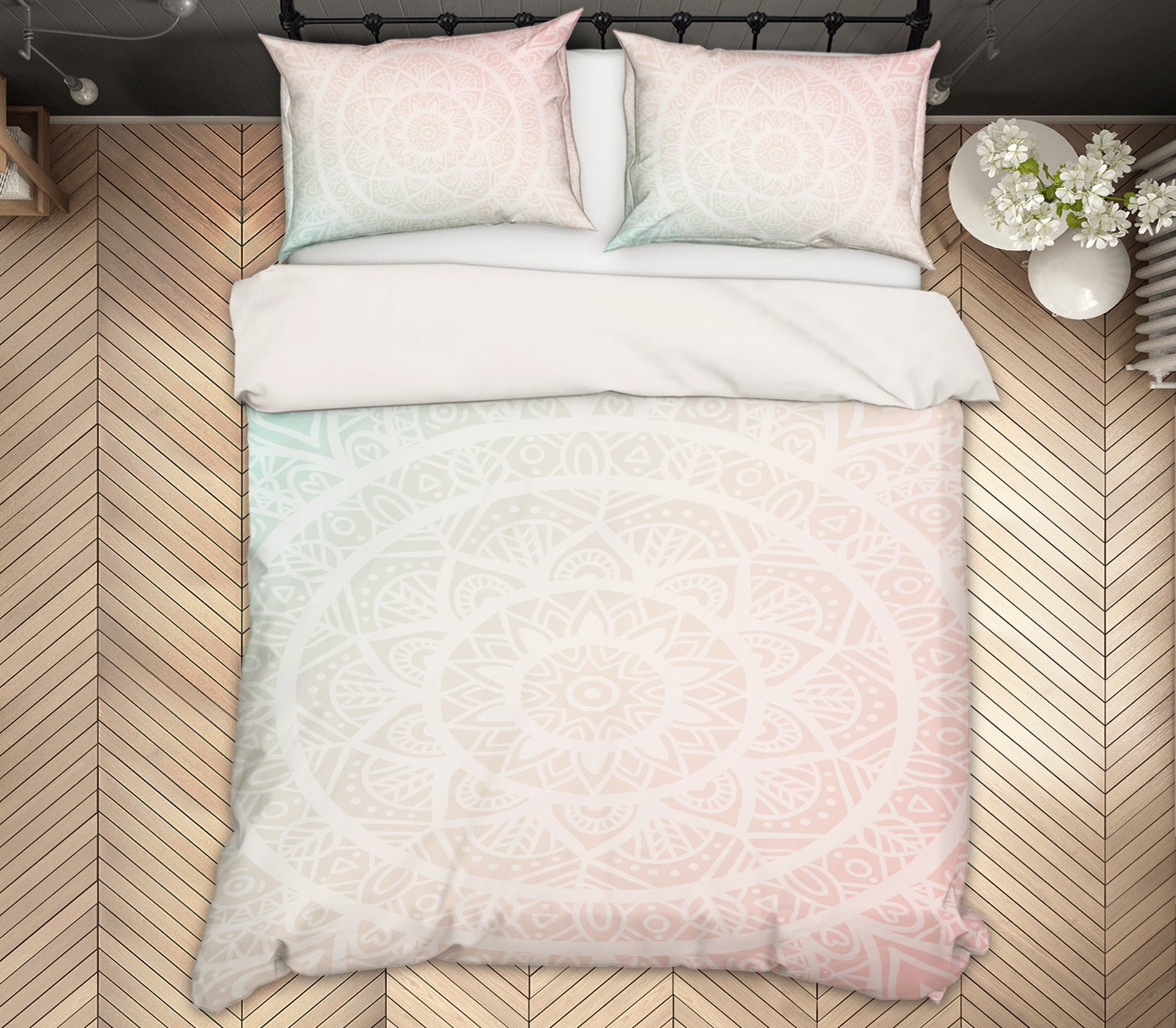 3D Light Pink Pattern 14157 Bed Pillowcases Quilt