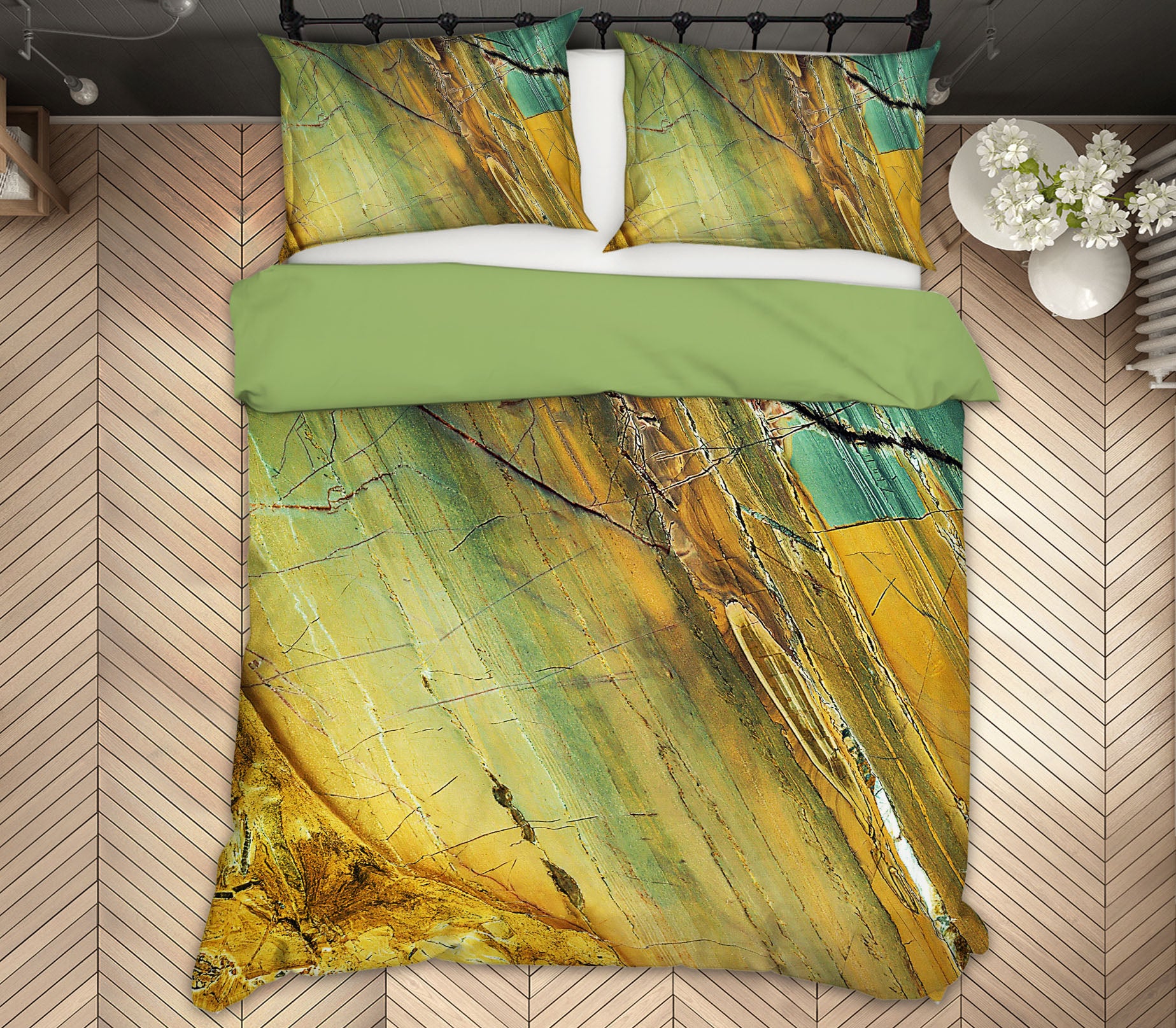 3D Wood Grain Road 16048 Bed Pillowcases Quilt