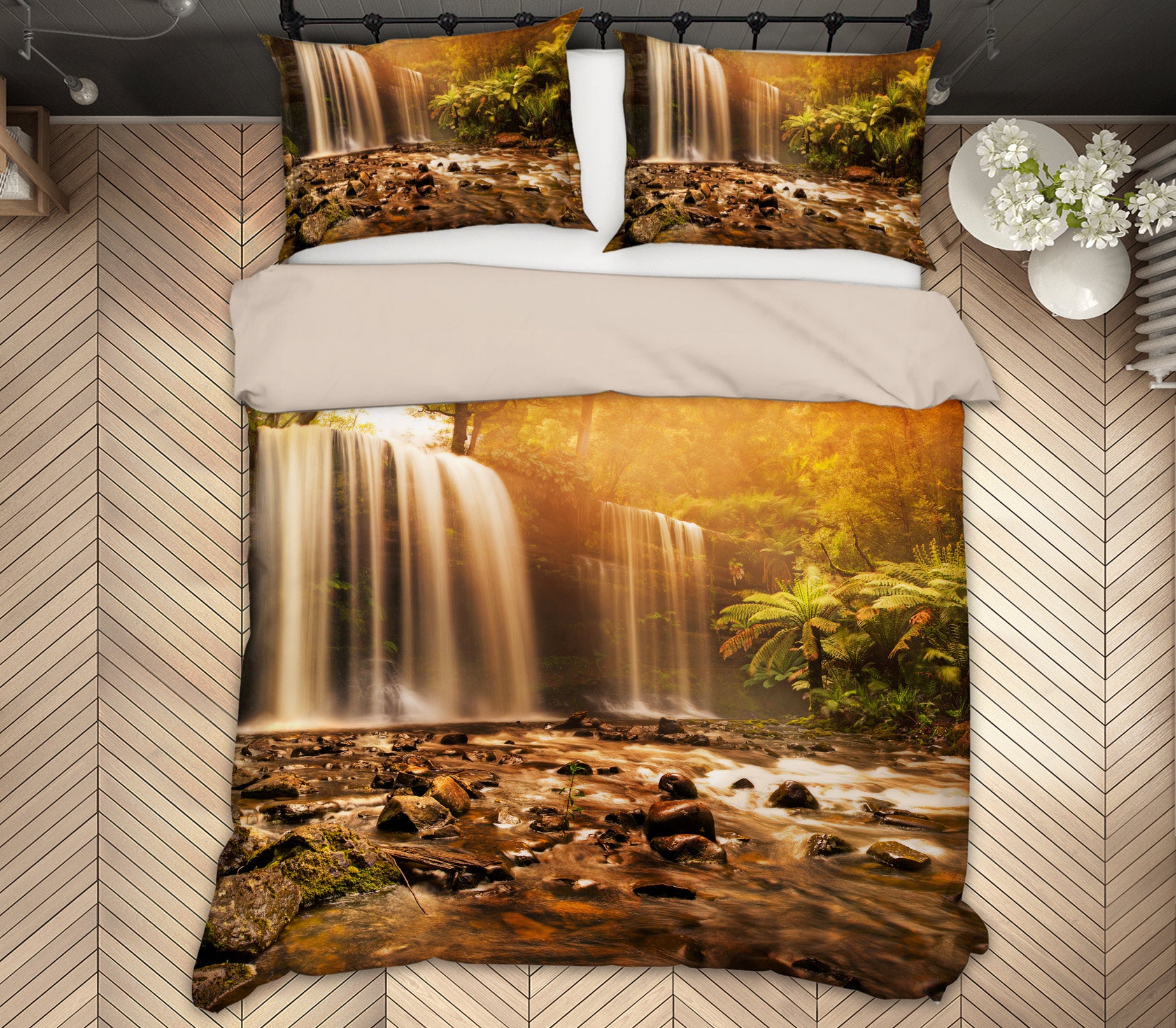 3D Waterfall 12186 Bed Pillowcases Quilt