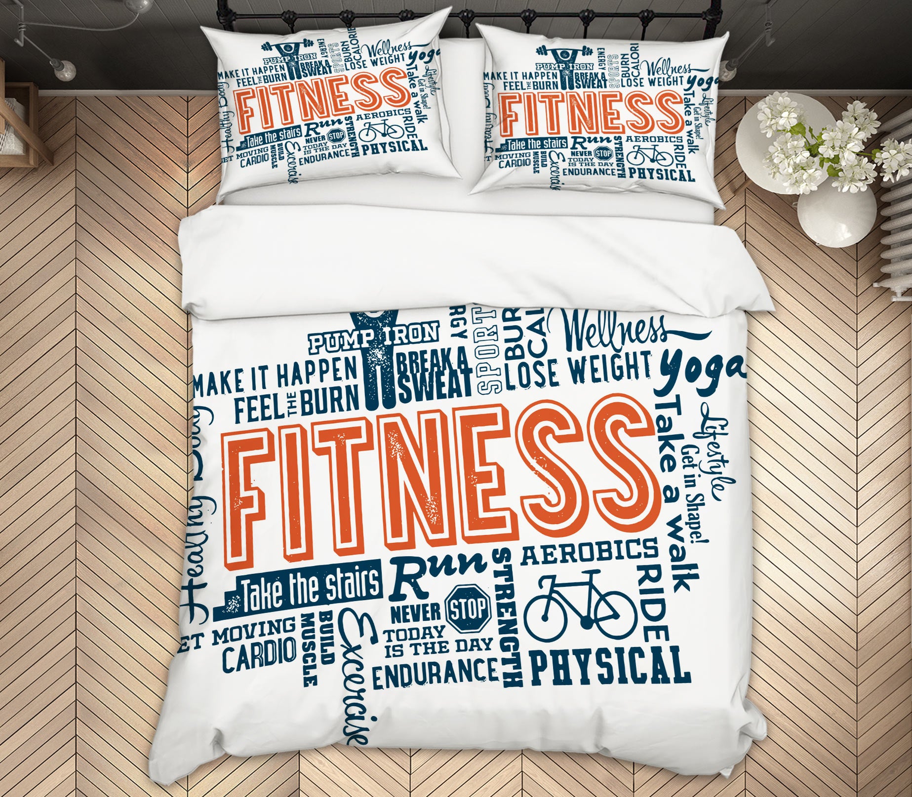 3D English 14131 Bed Pillowcases Quilt