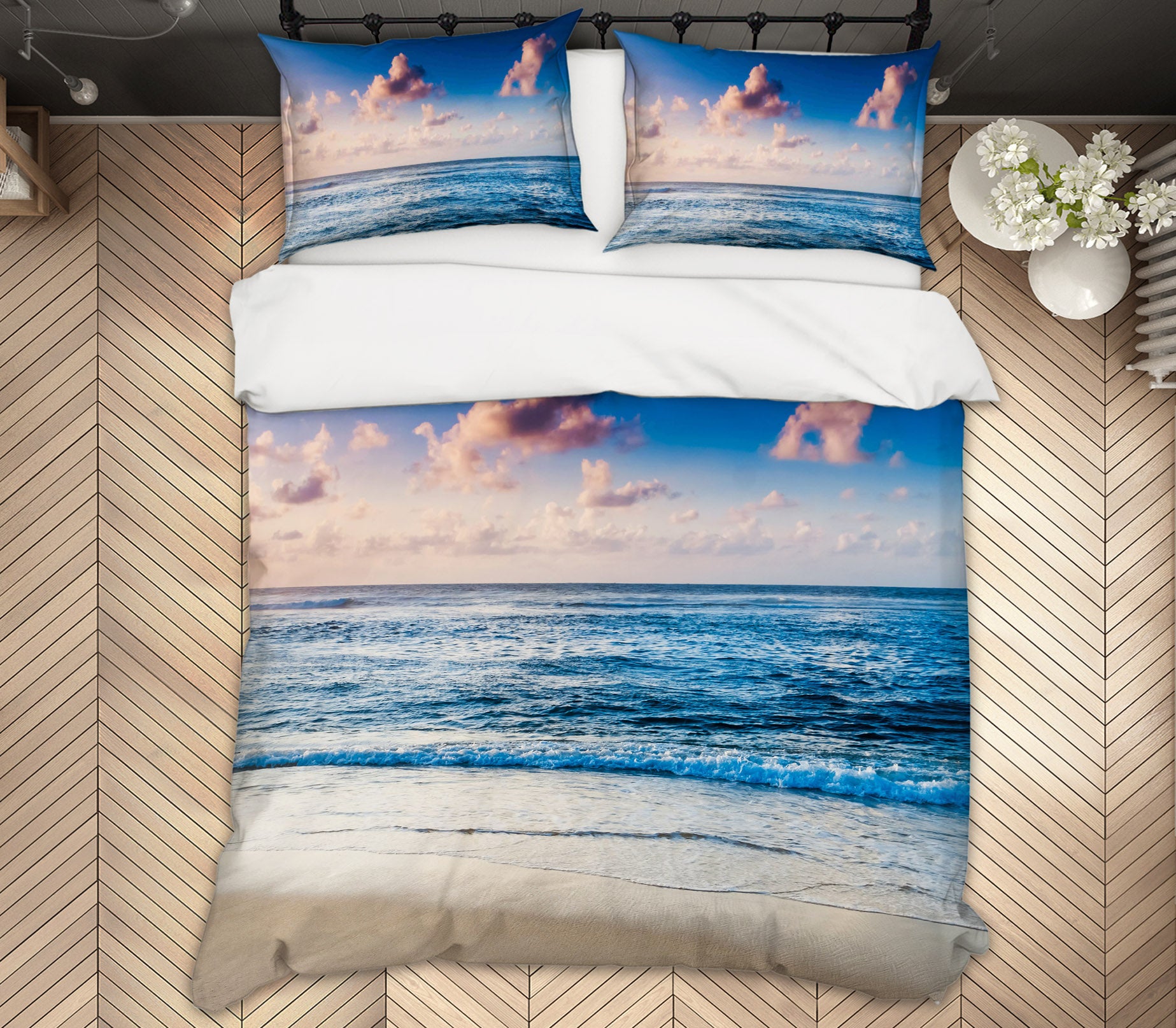 3D Seaside 63165 Bed Pillowcases Quilt