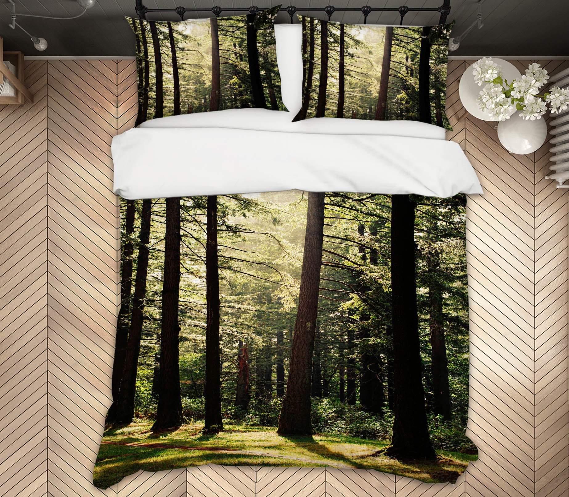 3D Forest 61121 Bed Pillowcases Quilt