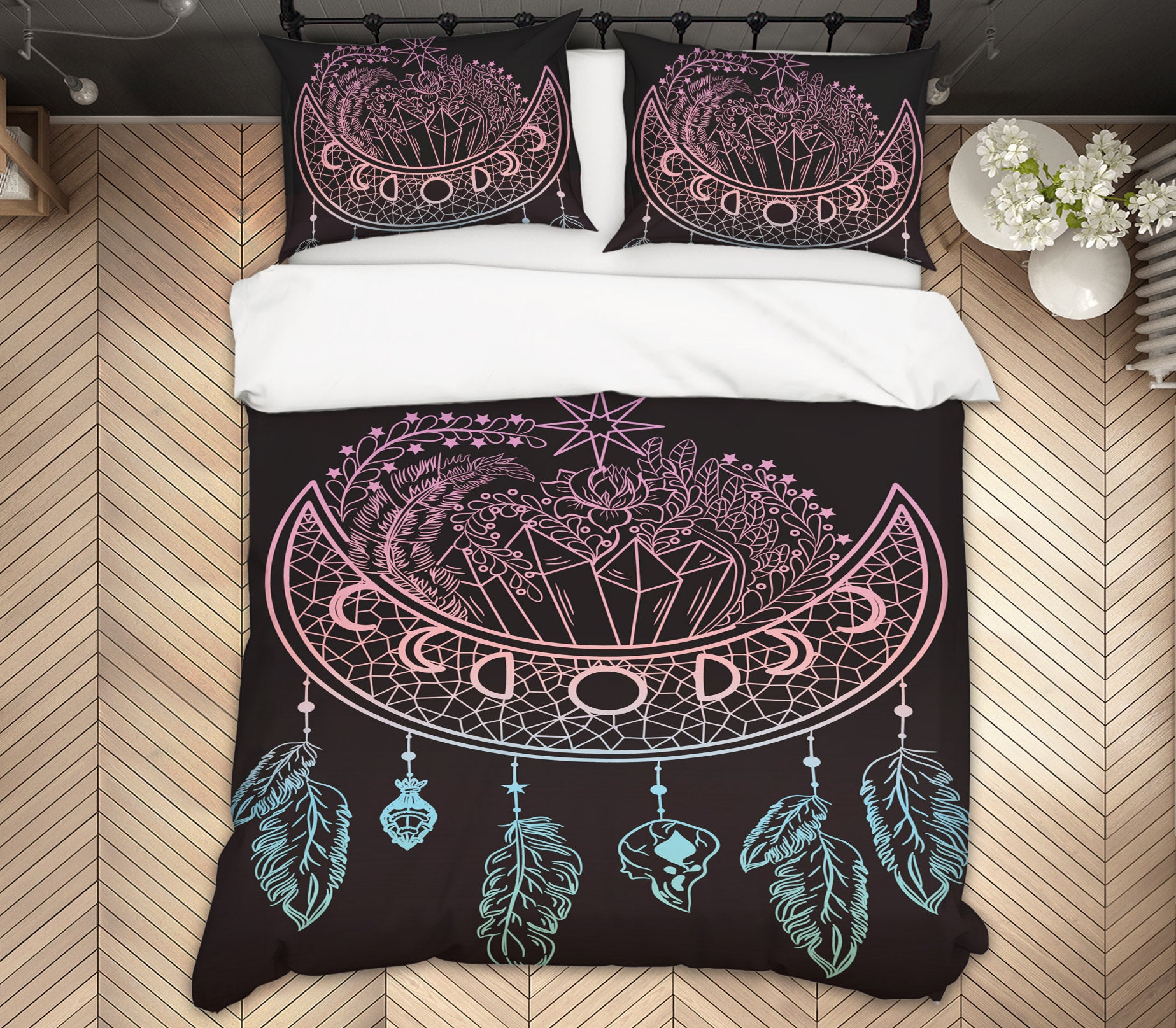 3D Dream Catcher Moon 14211 Bed Pillowcases Quilt