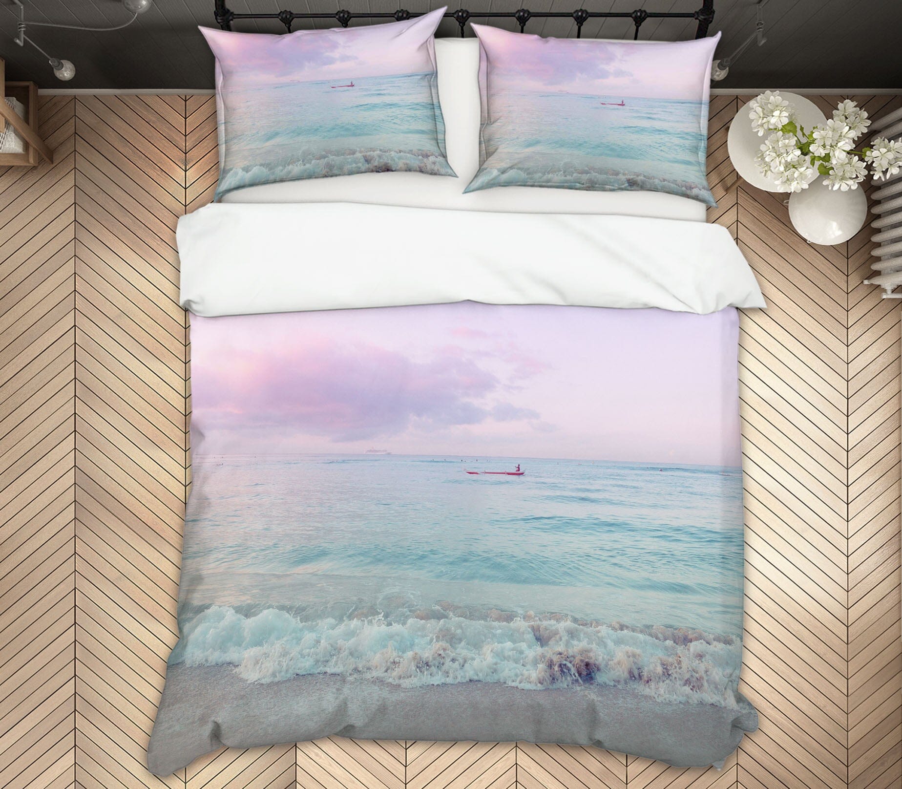 3D Purple Clouds 2015 Noirblanc777 Bedding Bed Pillowcases Quilt Quiet Covers AJ Creativity Home