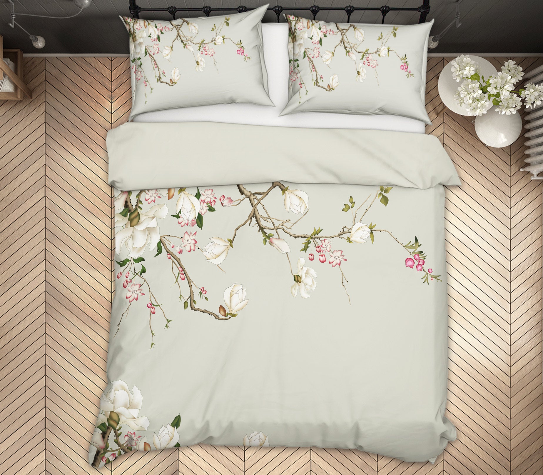 3D Flower Branch 13028 Bed Pillowcases Quilt