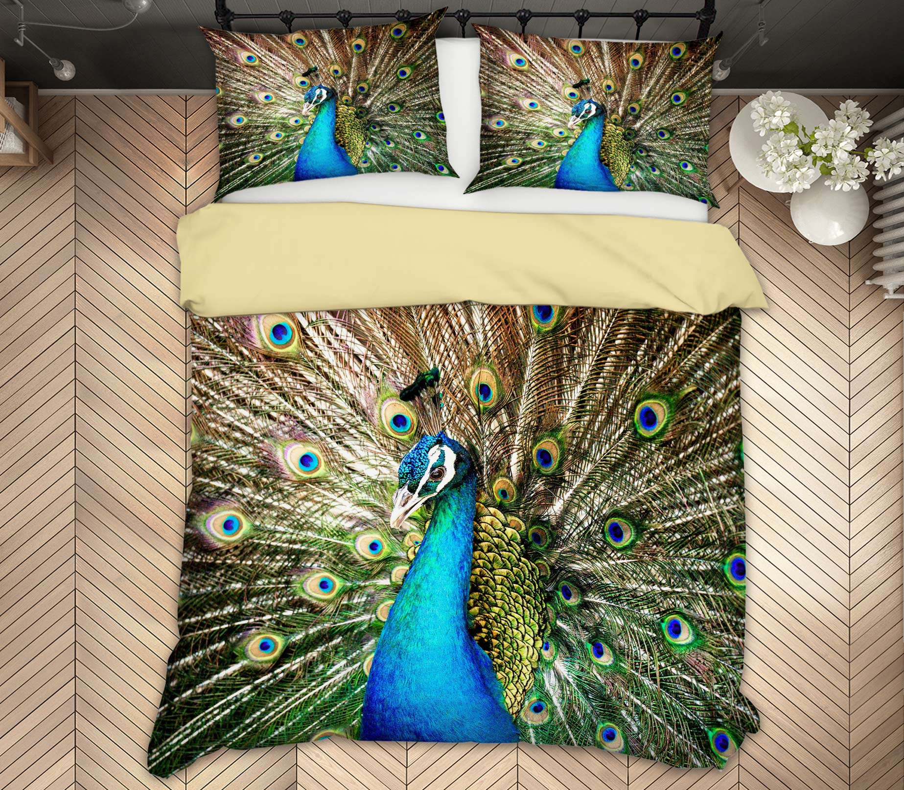 3D Peacock 59216 Bed Pillowcases Quilt