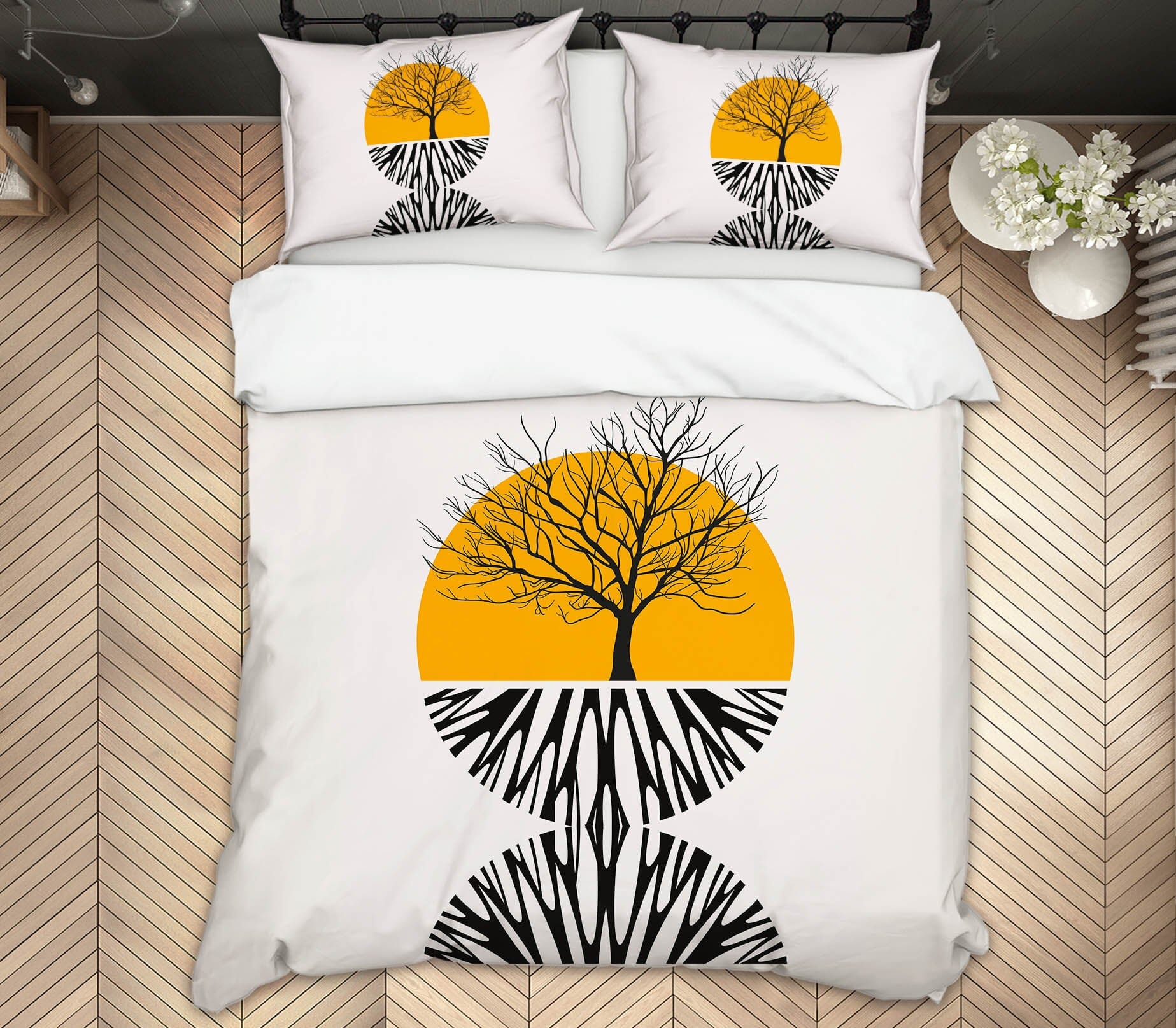 3D Yellow Rround 235 Boris Draschoff Bedding Bed Pillowcases Quilt Quiet Covers AJ Creativity Home