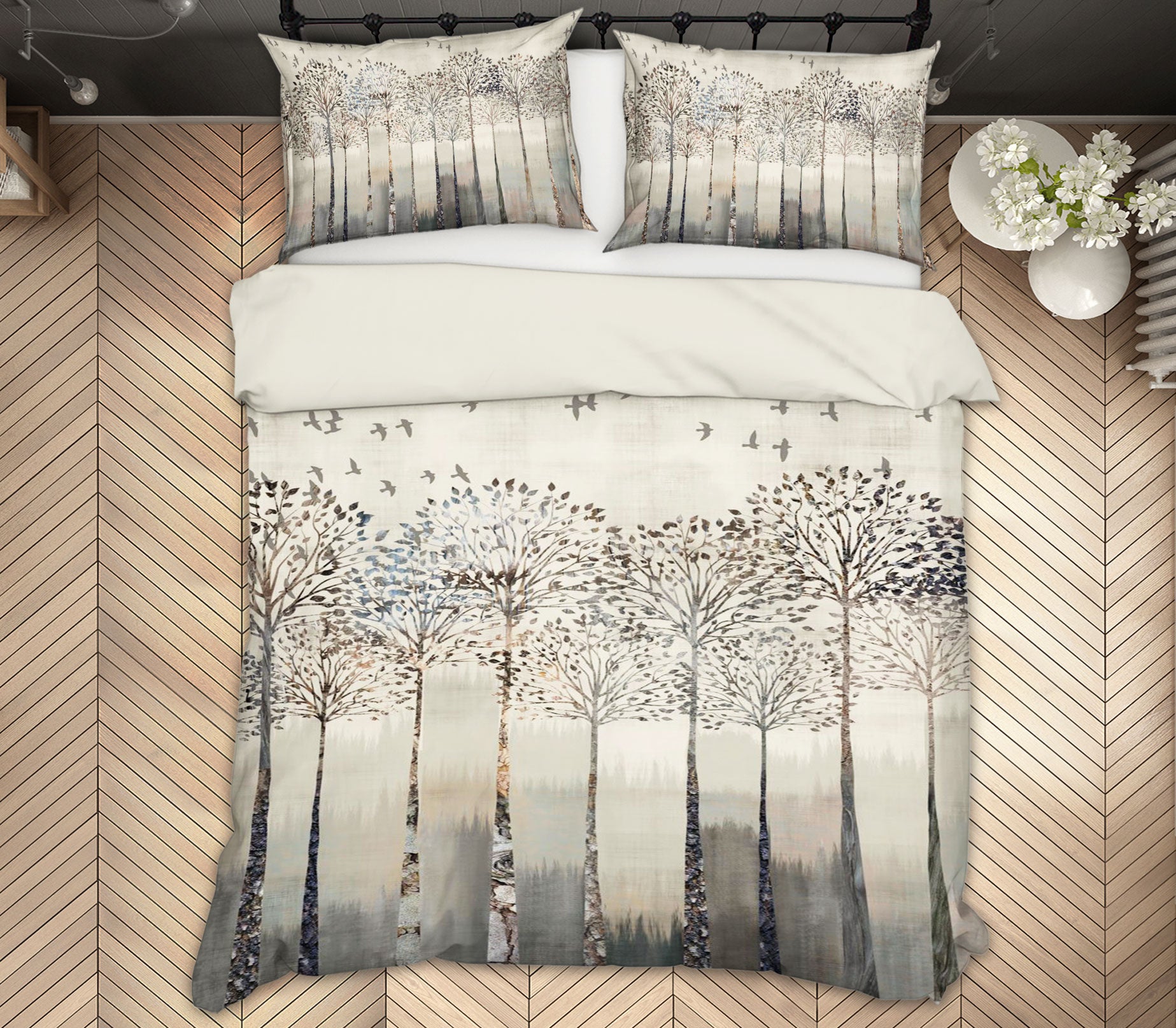 3D Forest 12046 Bed Pillowcases Quilt
