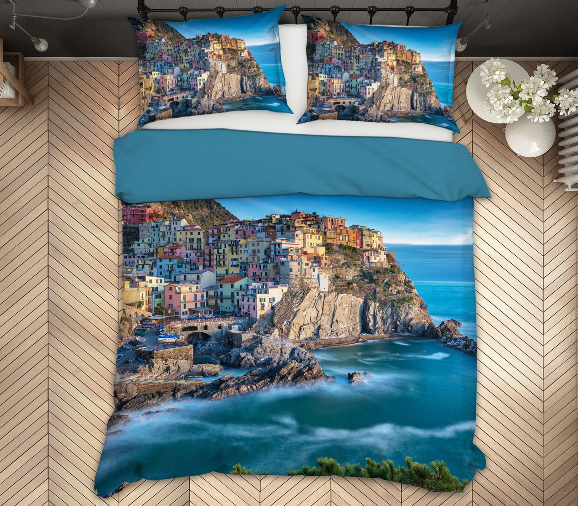 3D Seaside City 2104 Marco Carmassi Bedding Bed Pillowcases Quilt Quiet Covers AJ Creativity Home