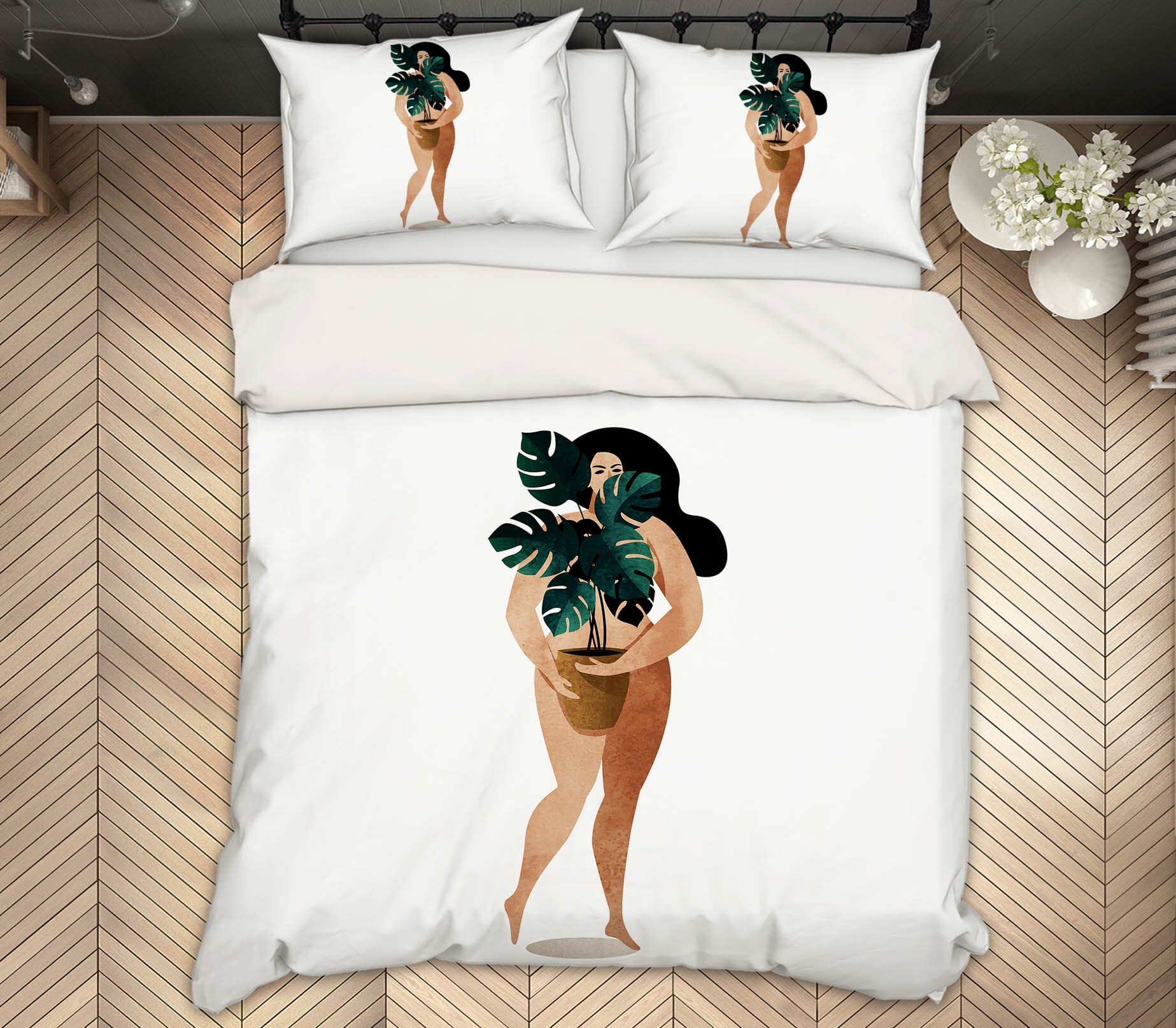 3D Flowerpot Leaves 192 Boris Draschoff Bedding Bed Pillowcases Quilt Quiet Covers AJ Creativity Home