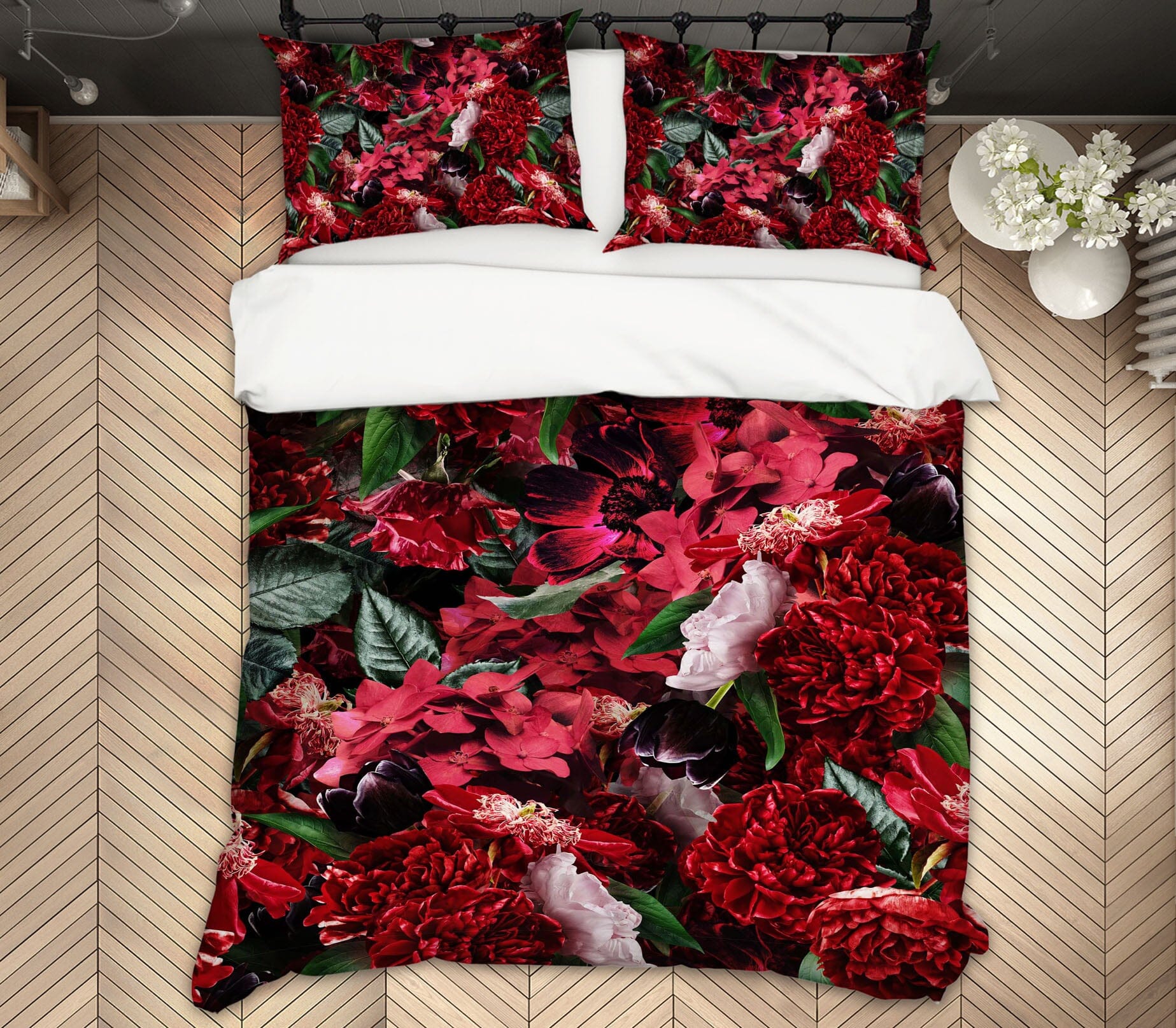 3D Red Flower Growing 152 Uta Naumann Bedding Bed Pillowcases Quilt Quiet Covers AJ Creativity Home