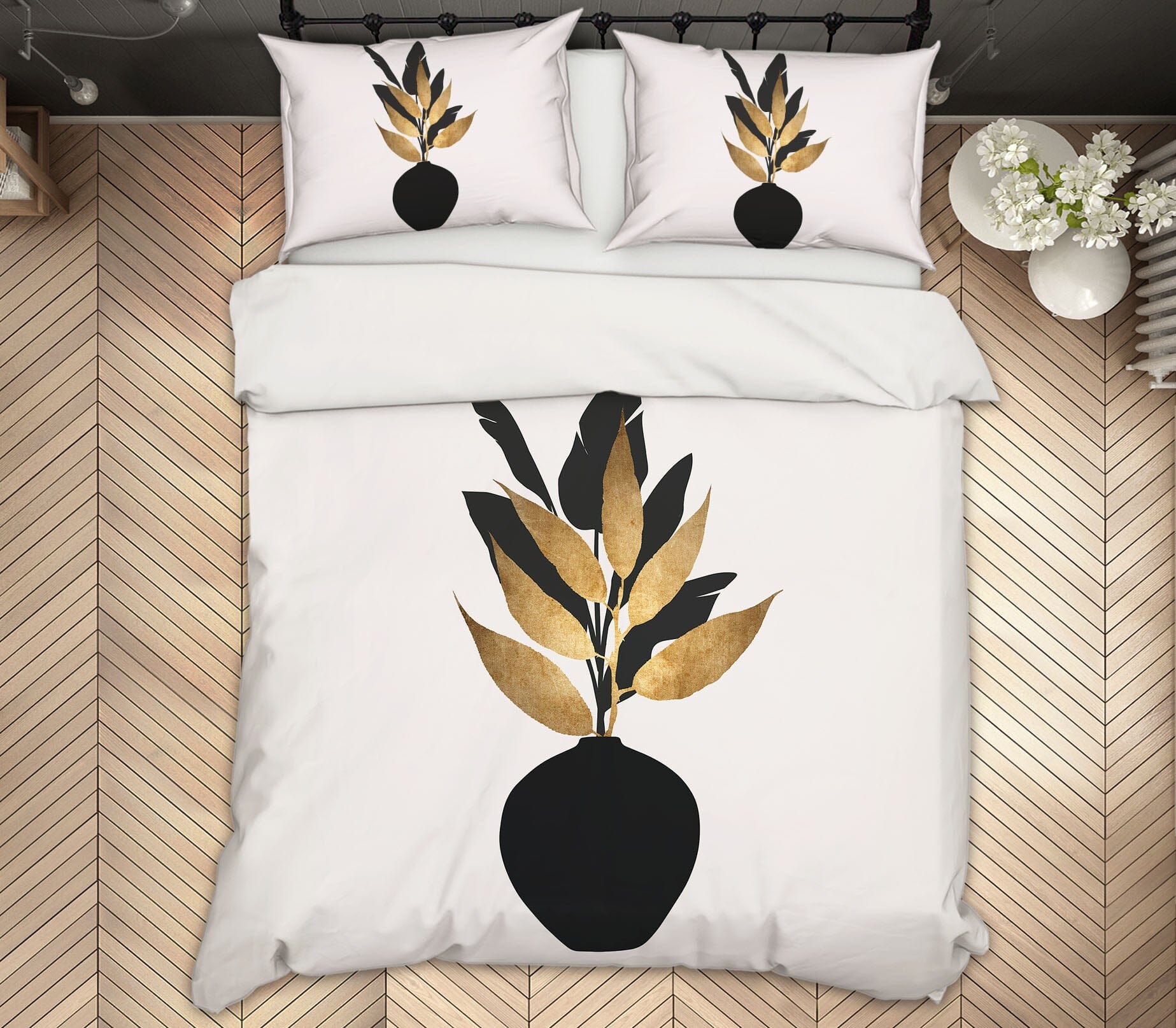 3D Black Vase 119 Boris Draschoff Bedding Bed Pillowcases Quilt Quiet Covers AJ Creativity Home