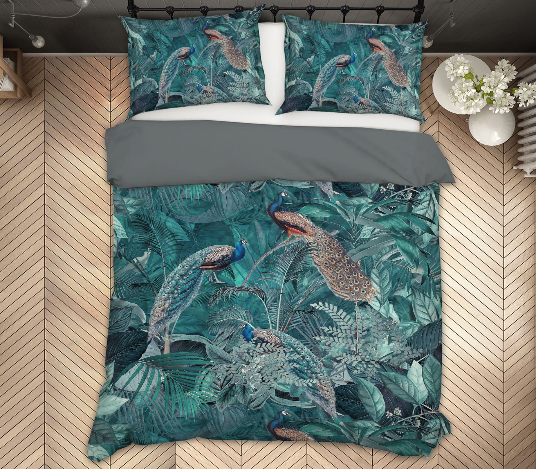 3D Peacock Home 112 Andrea haase Bedding Bed Pillowcases Quilt Quiet Covers AJ Creativity Home