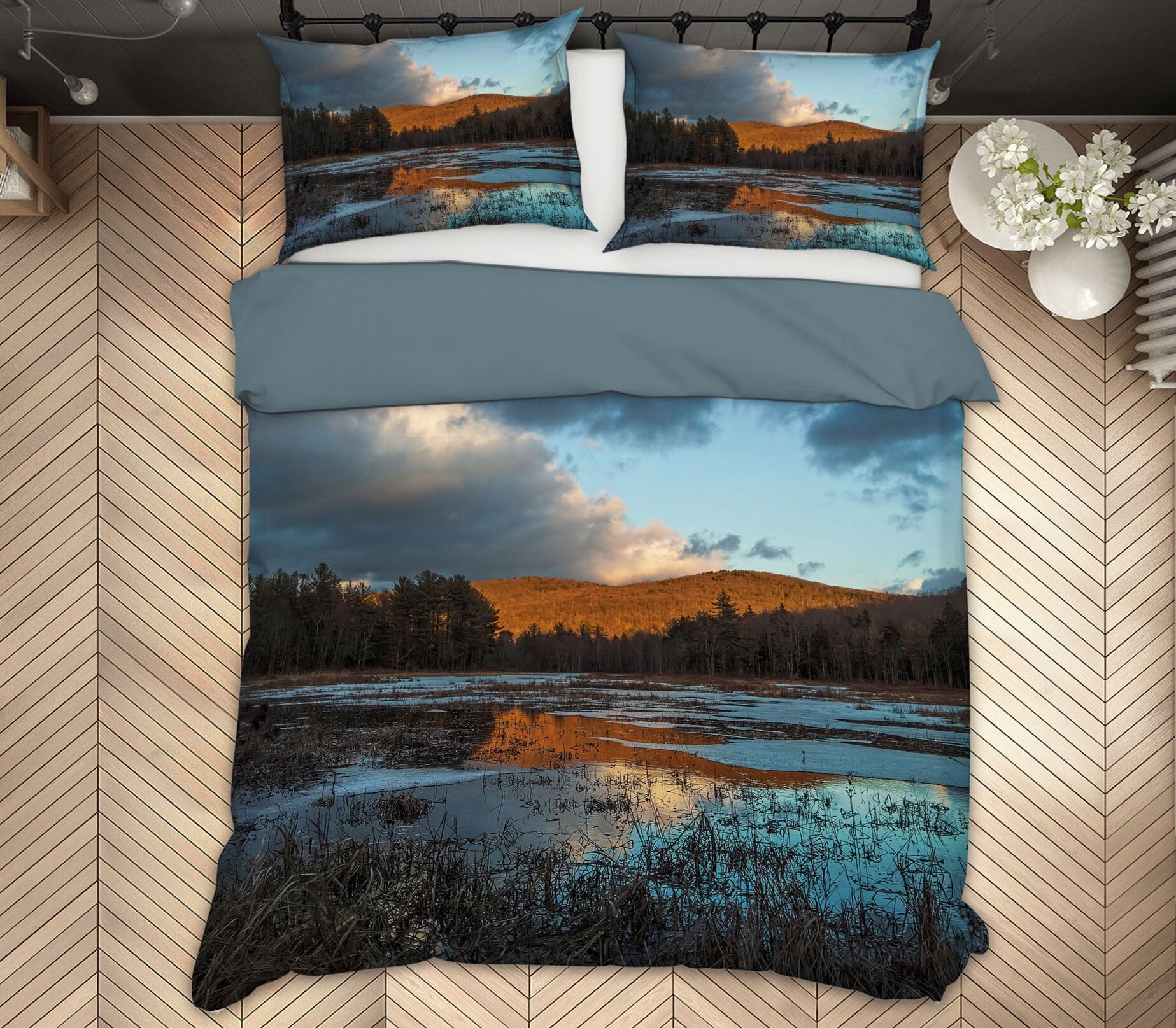 3D Winter Marsh 1034 Jerry LoFaro bedding Bed Pillowcases Quilt Quiet Covers AJ Creativity Home
