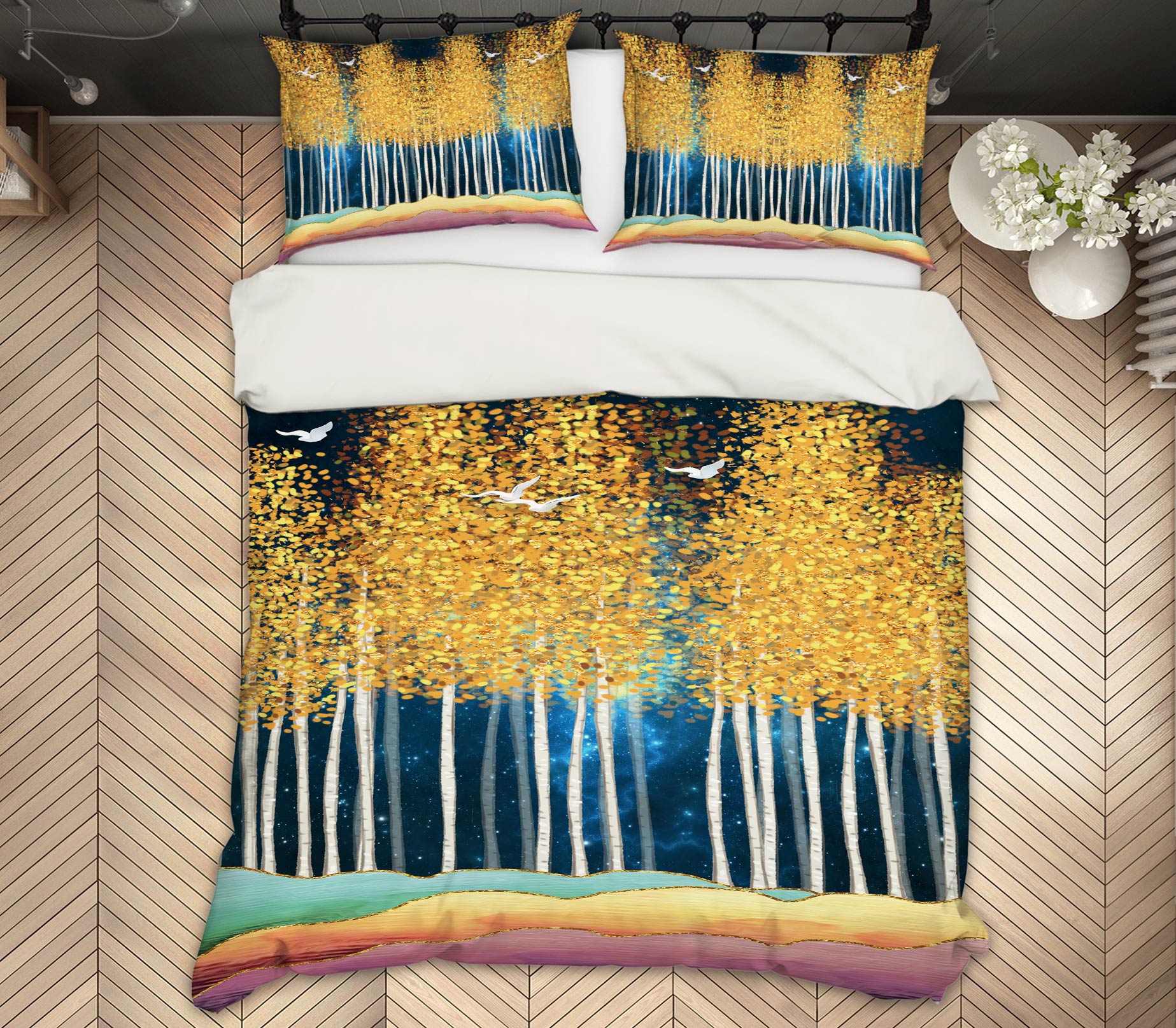 3D Forest 13061 Bed Pillowcases Quilt