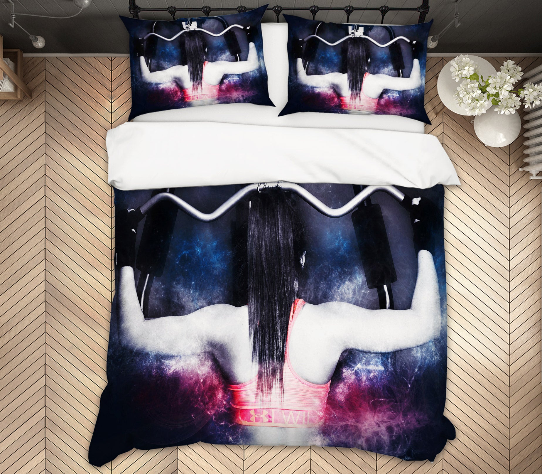3D Fitness Action 14201 Bed Pillowcases Quilt