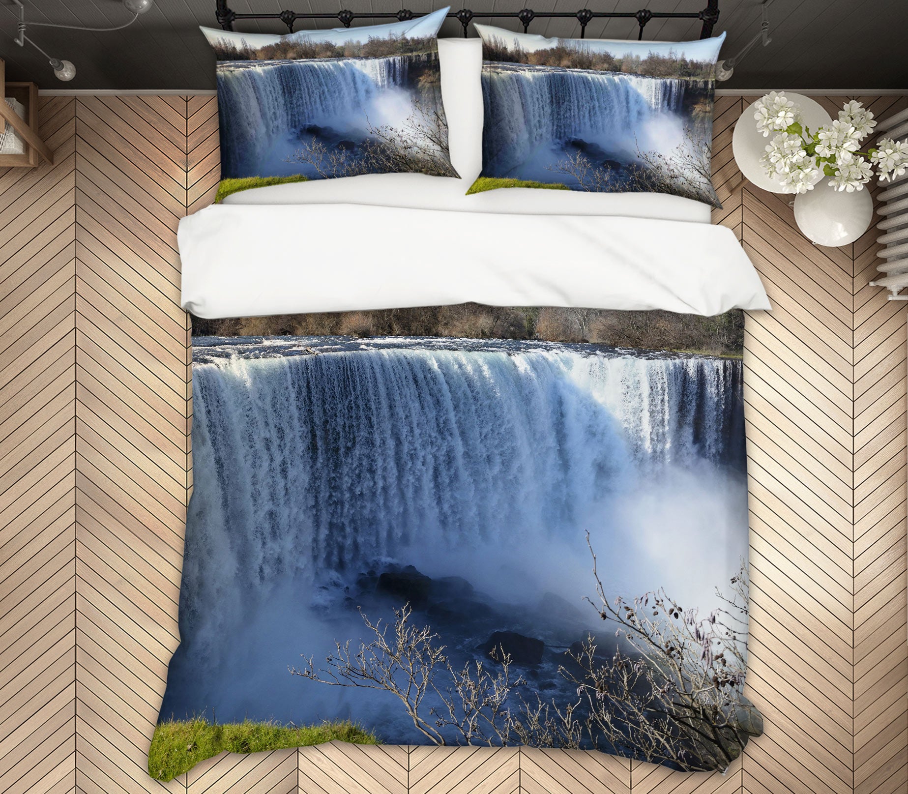3D Waterfall 12013 Bed Pillowcases Quilt