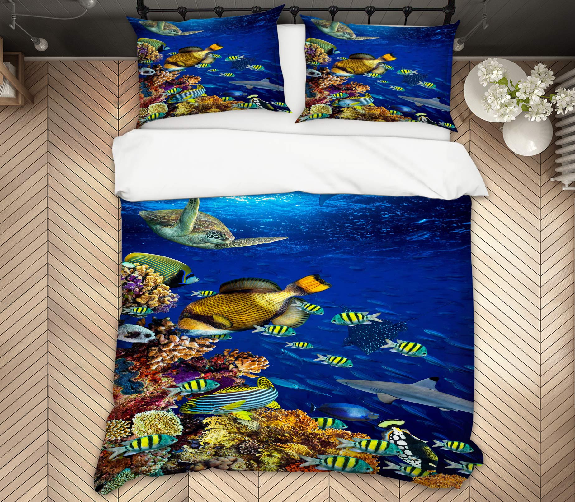 3D School Of Fish 15144 Bed Pillowcases Quilt