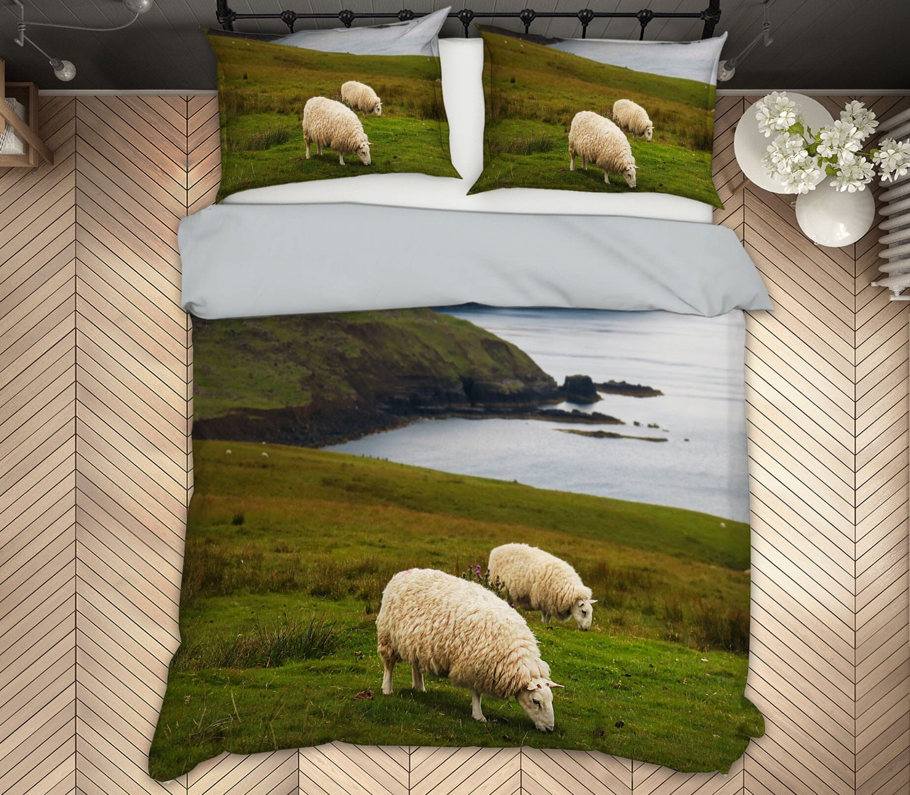 3D Scottish Sheep 1021 Jerry LoFaro bedding Bed Pillowcases Quilt Quiet Covers AJ Creativity Home