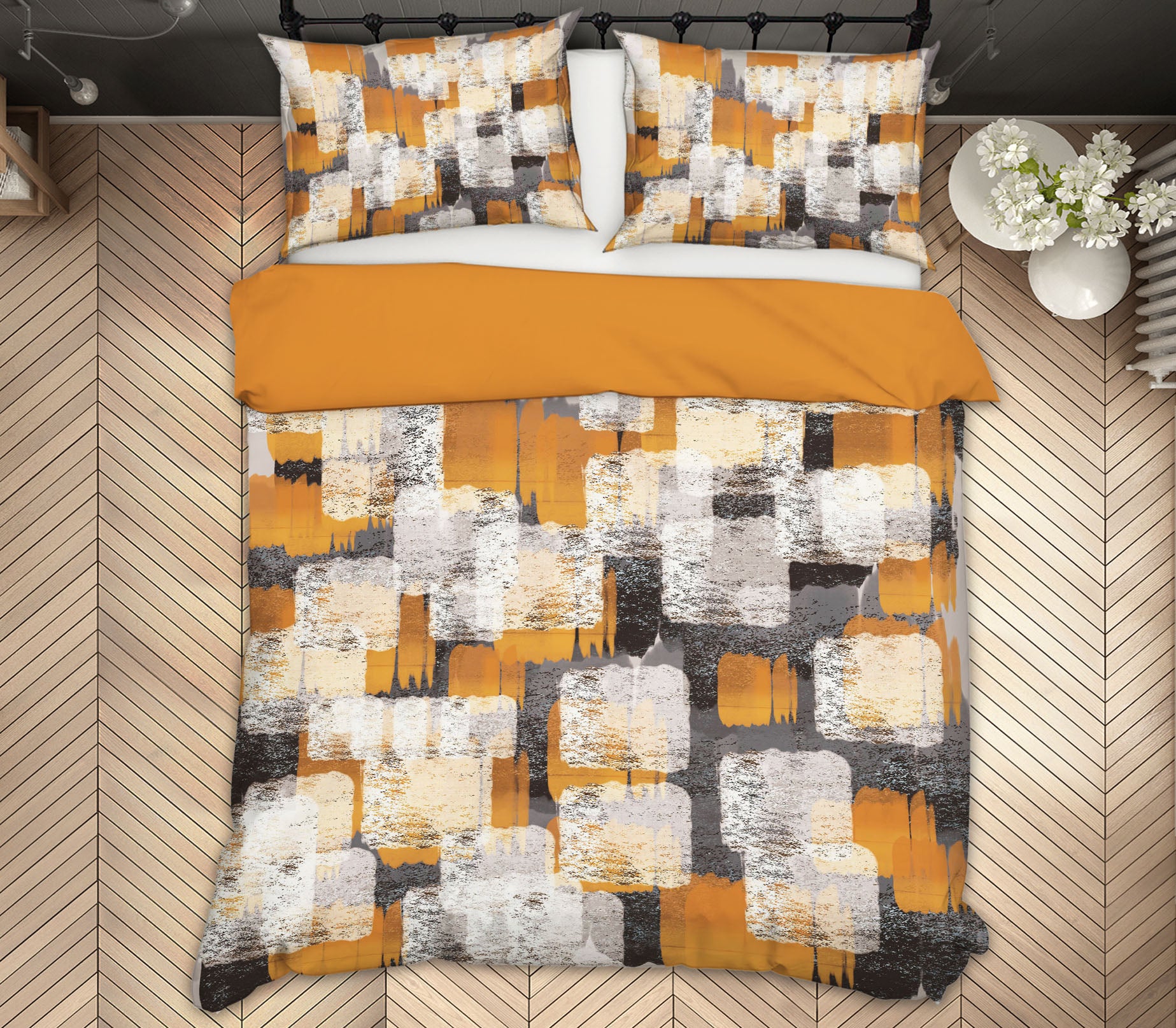 3D Yellow Pattern 16034 Bed Pillowcases Quilt