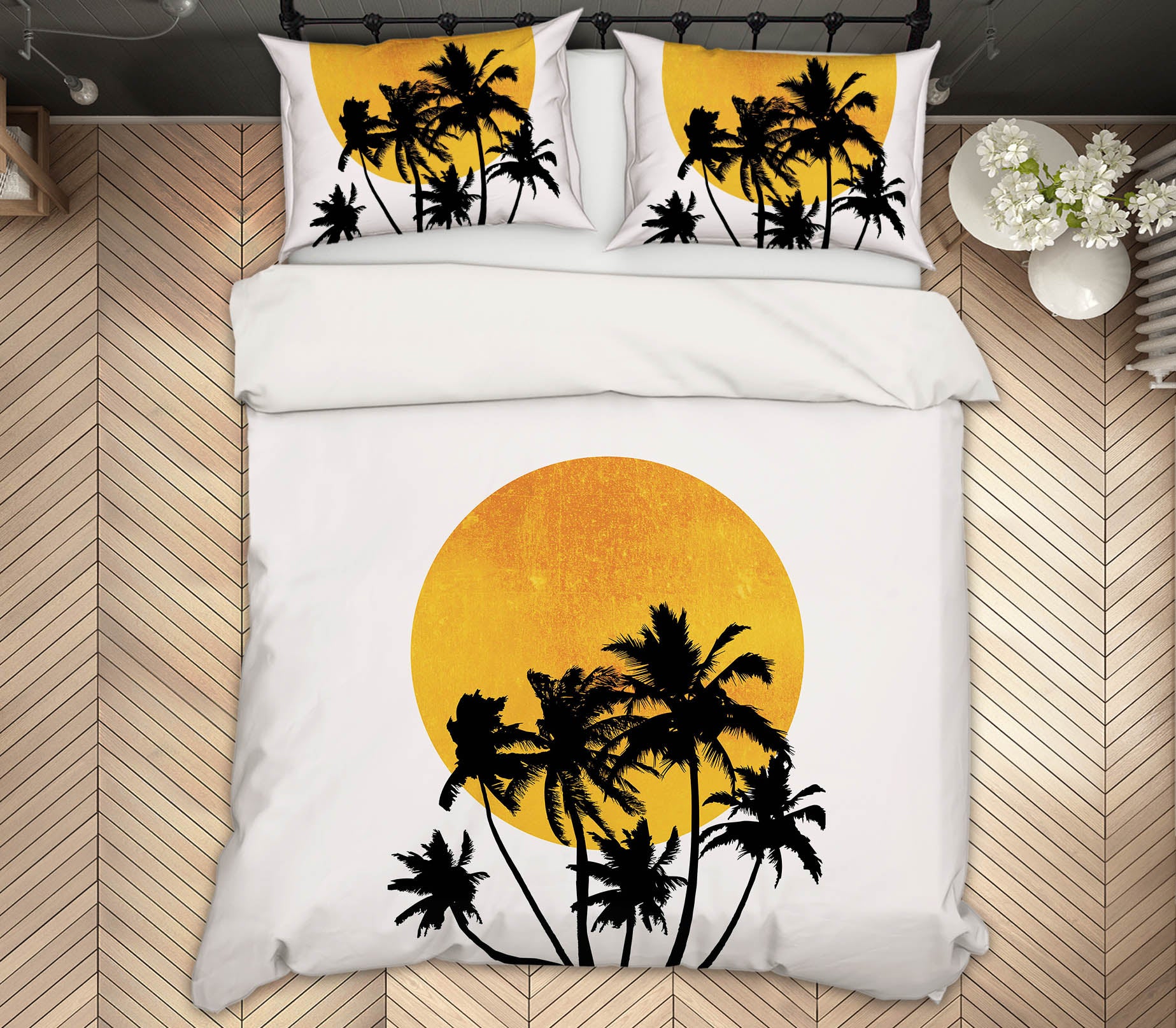 3D Yellow Moon Tree 183 Boris Draschoff Bedding Bed Pillowcases Quilt