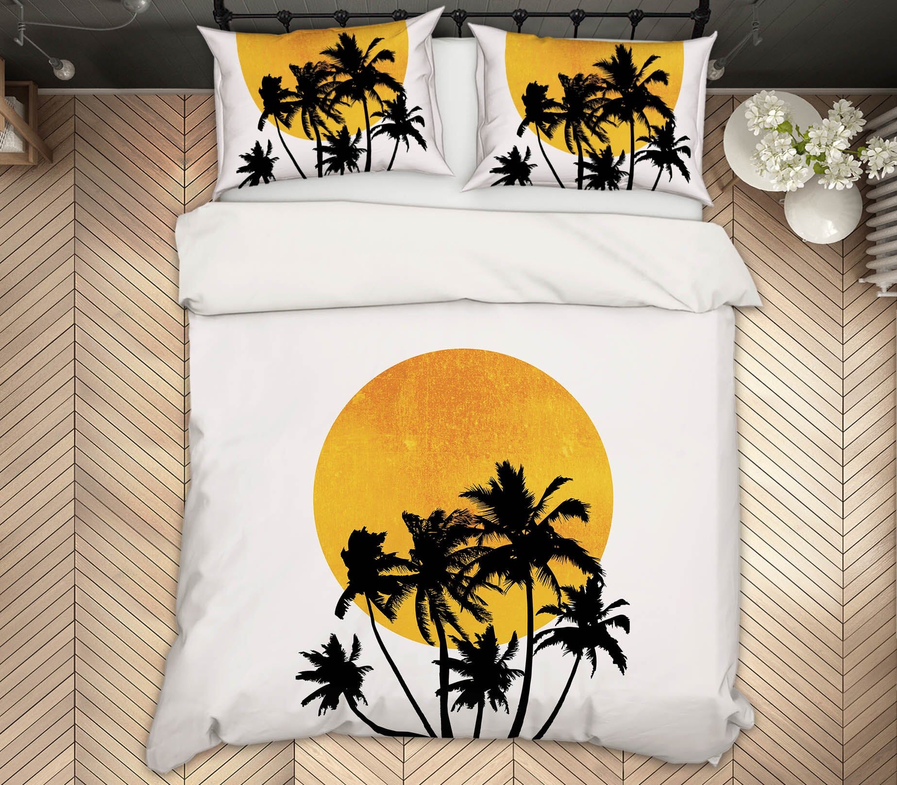 3D Yellow Moon Tree 183 Boris Draschoff Bedding Bed Pillowcases Quilt Quiet Covers AJ Creativity Home