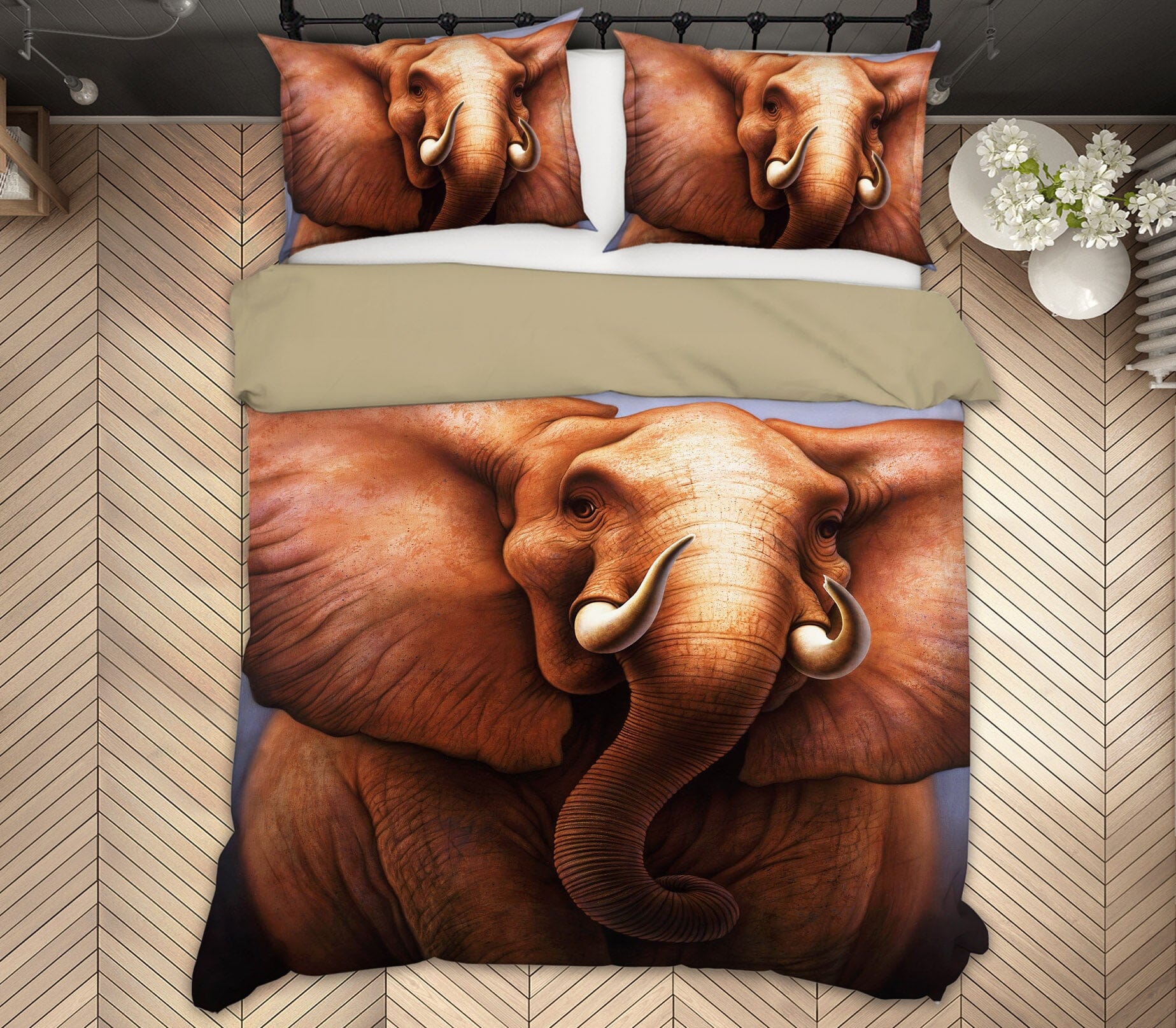 3D Elephant 2118 Jerry LoFaro bedding Bed Pillowcases Quilt Quiet Covers AJ Creativity Home