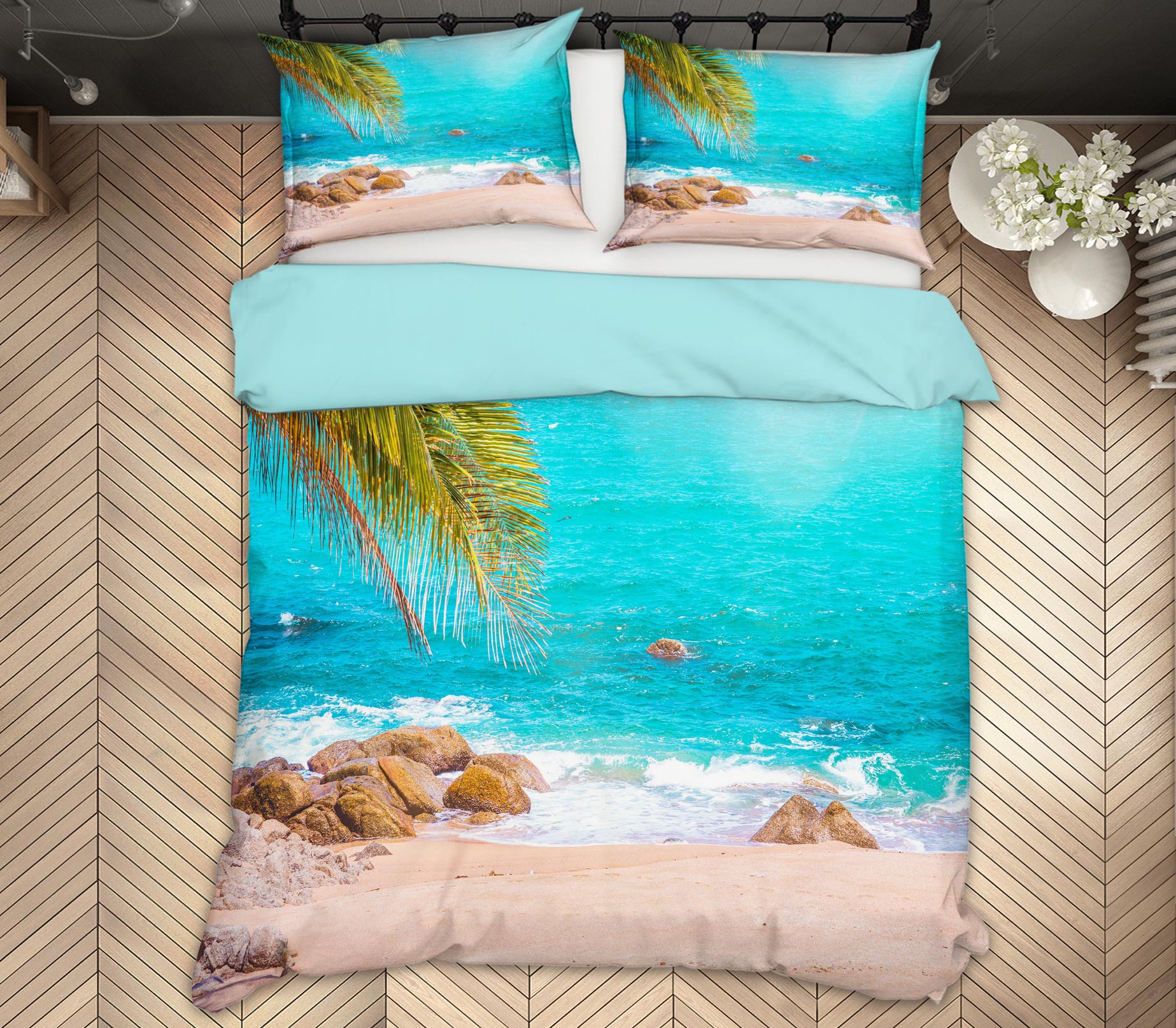 3D Seaside 59102 Bed Pillowcases Quilt